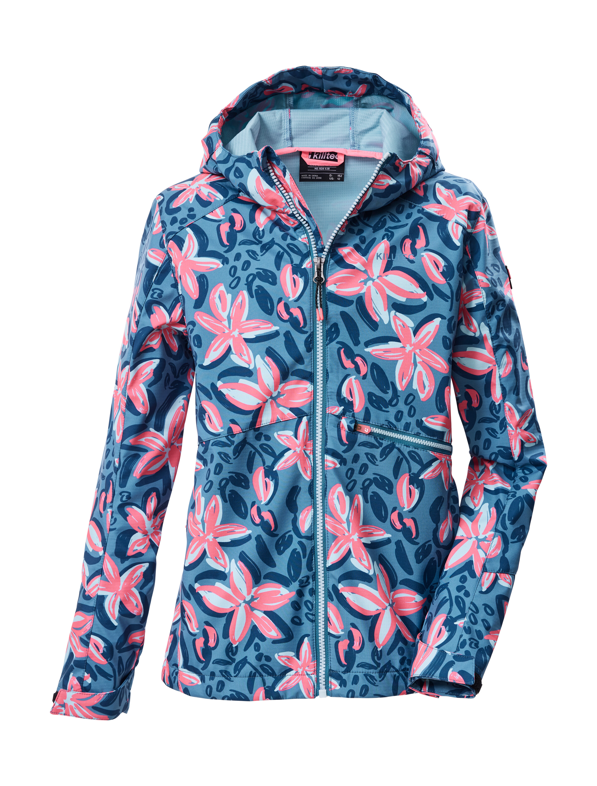 Killtec Softshelljacke "KOS 154 GRLS SFTSHLL JCKT" Wind- und wasserabweisende Kinderjacke mit buntem Print