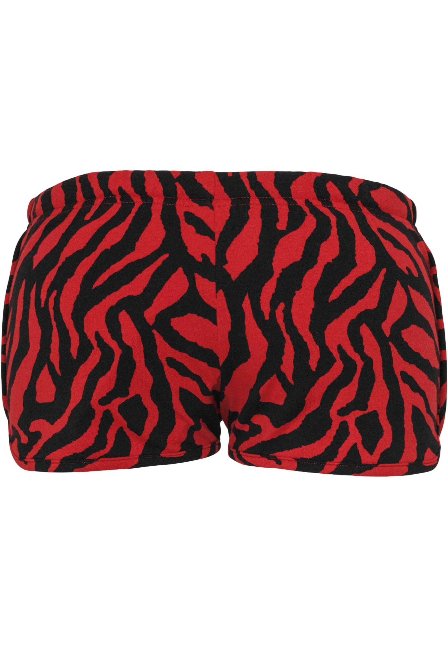 URBAN CLASSICS Stoffhose »Urban Classics Damen Ladies Zebra Hotpants«, (1 tlg.)