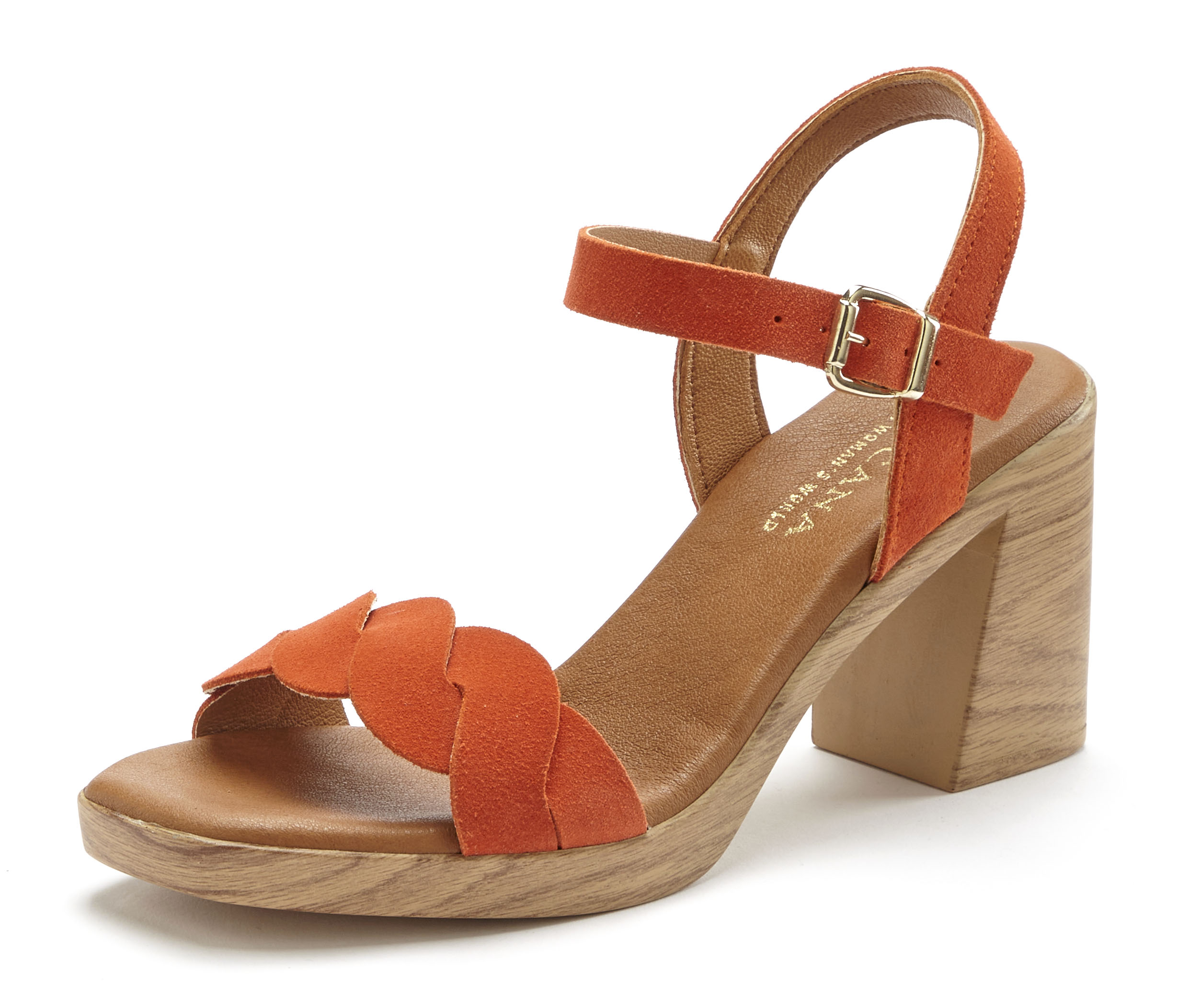 Thumbnail - LASCANA Riemchensandalette "Sandale, Sandalette, Sommerschuh" aus weichem Leder mit Blockabsatz