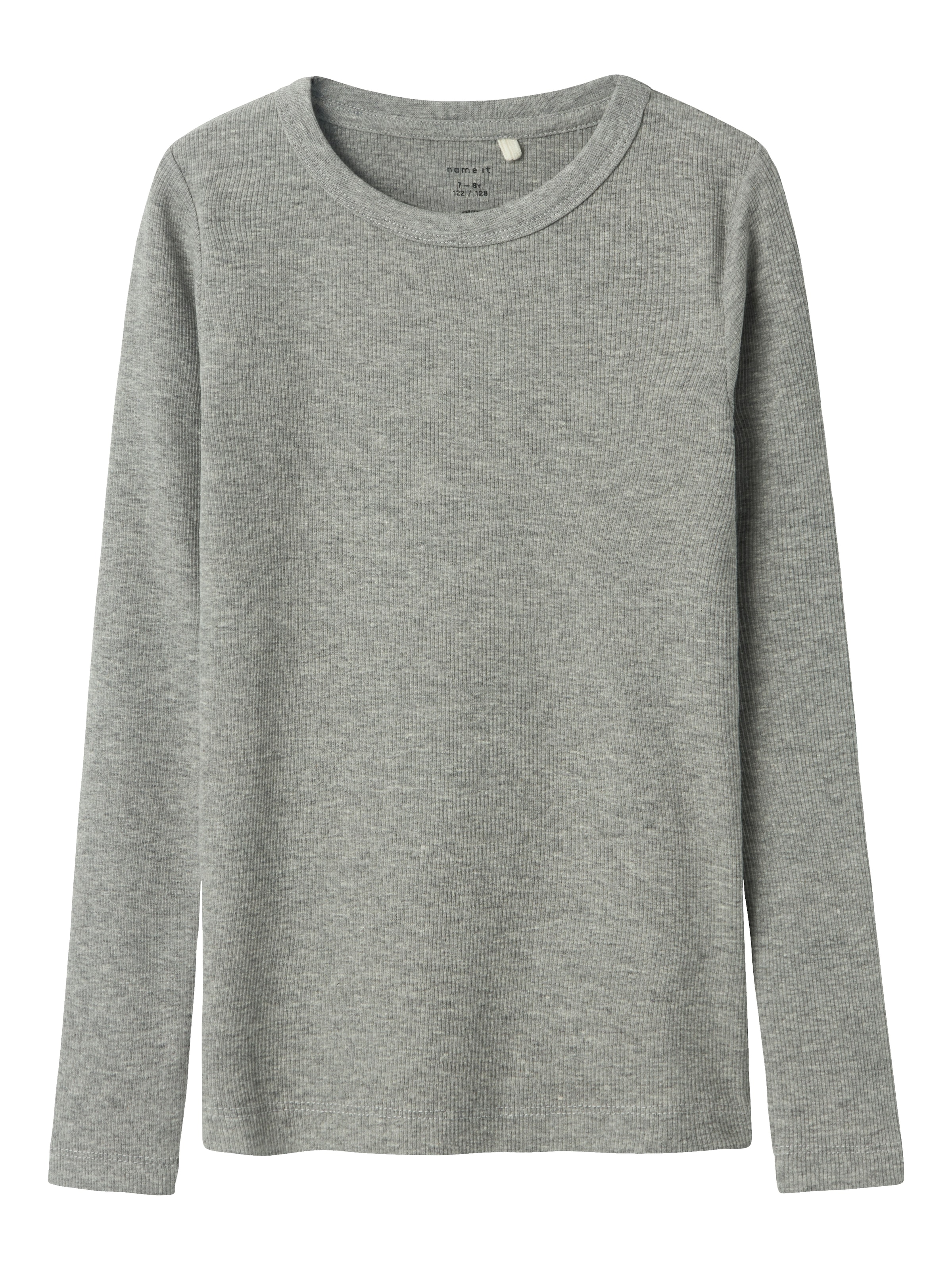 Name It Langarmshirt »NKFNAKAL LS TOP NOOS«, in Basic-Form und leicht gerippter Qualität