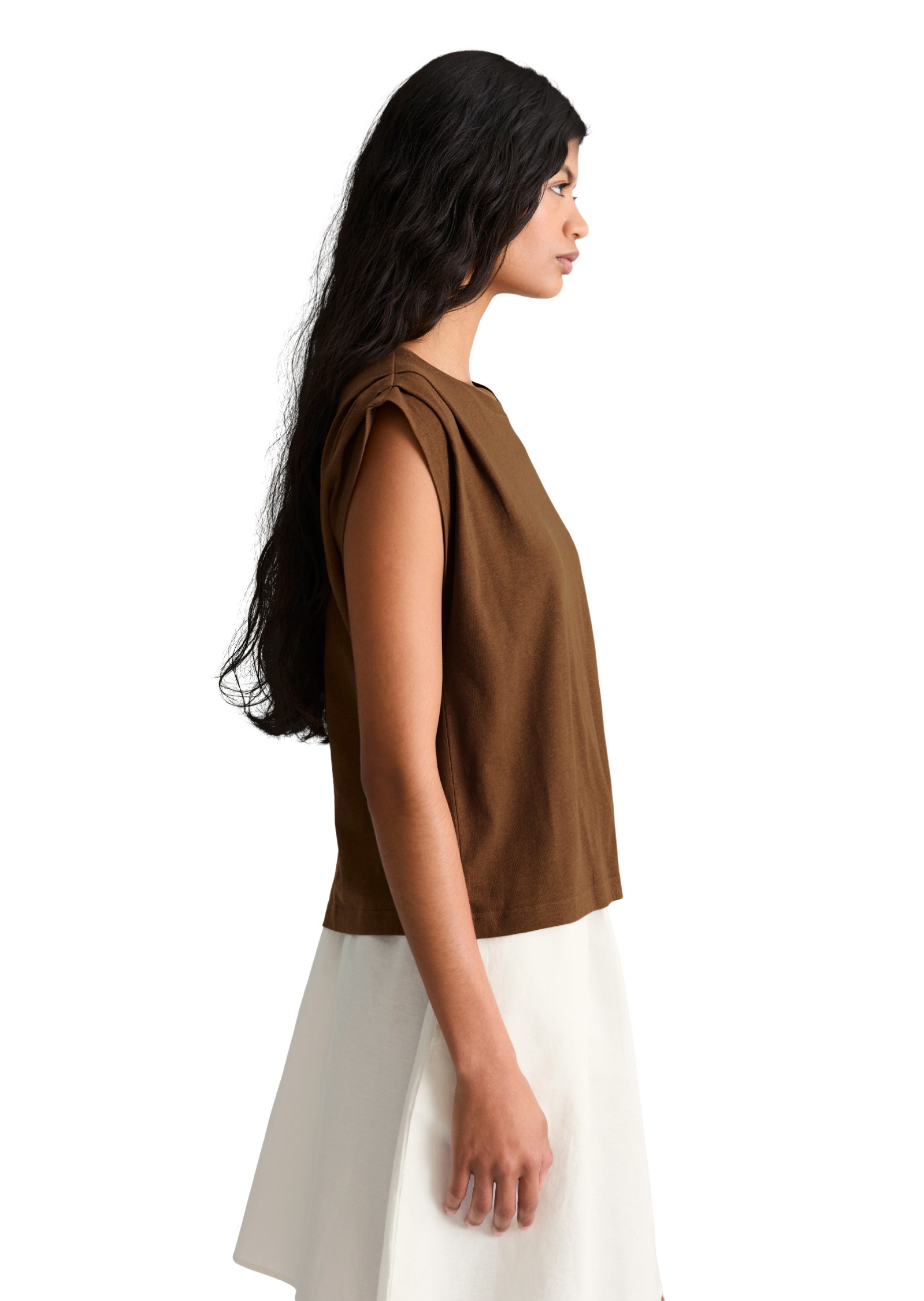 Marc O'Polo DENIM T-Shirt »aus Baumwolle-Leinen-Mix«