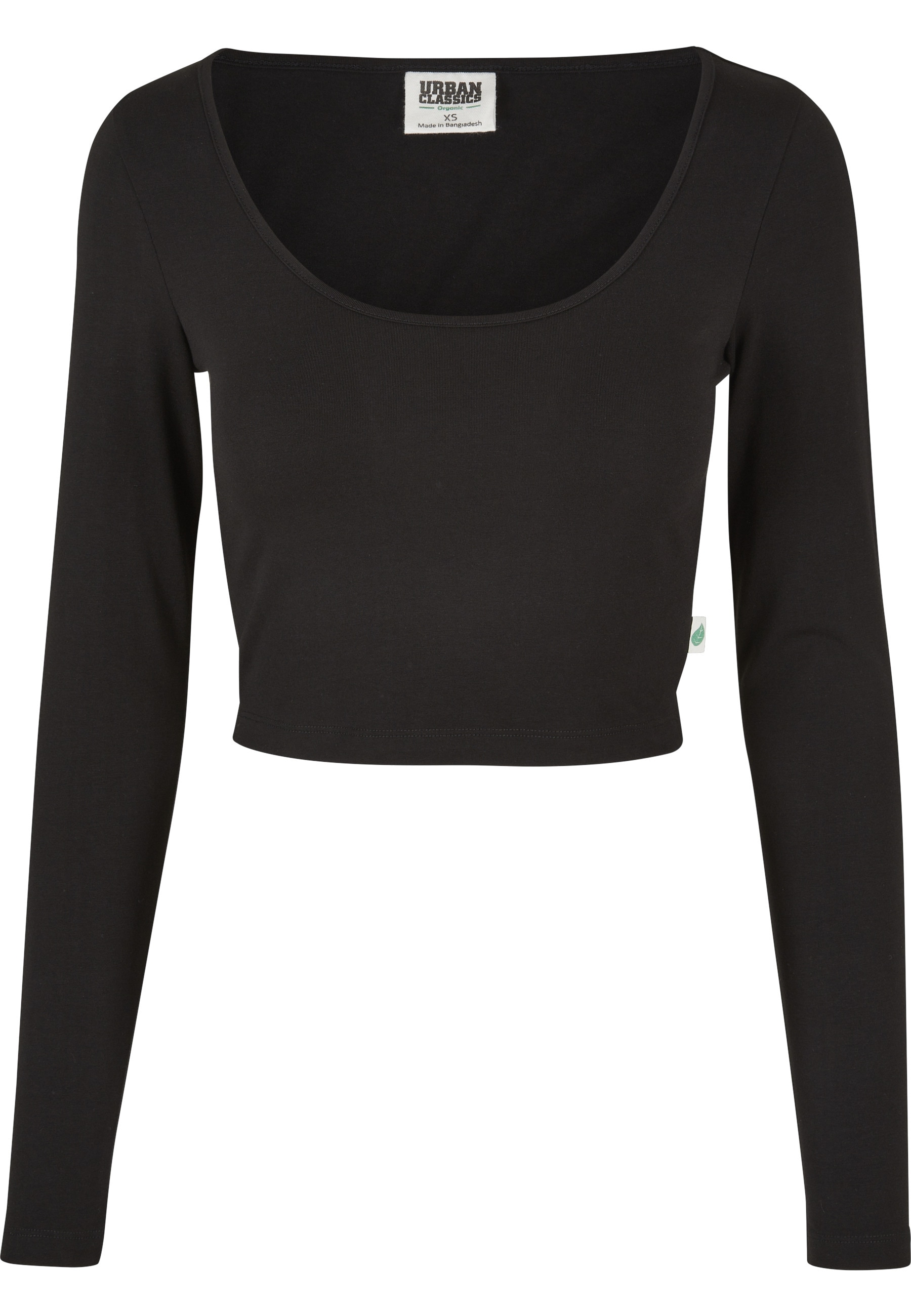 URBAN CLASSICS Langarmshirt "Urban Classics Damen Ladies Organic Wide Neck Cropped Longsleeve" 1