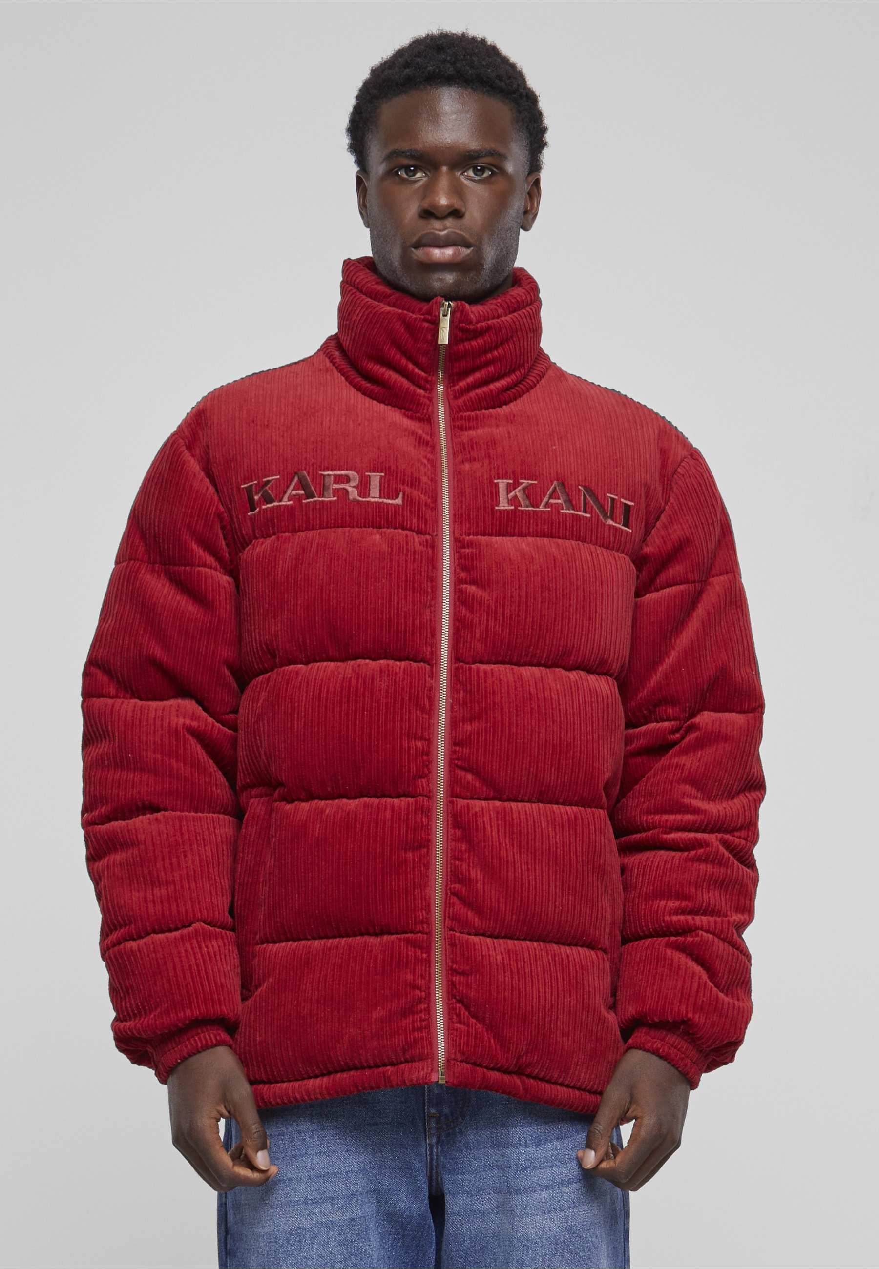 Karl Kani Winterjacke »Karl Kani Unisex KM233-038-1 KK Retro Corduroy Puffer Jacket« 1 Stk. tlg. ohne Kapuze