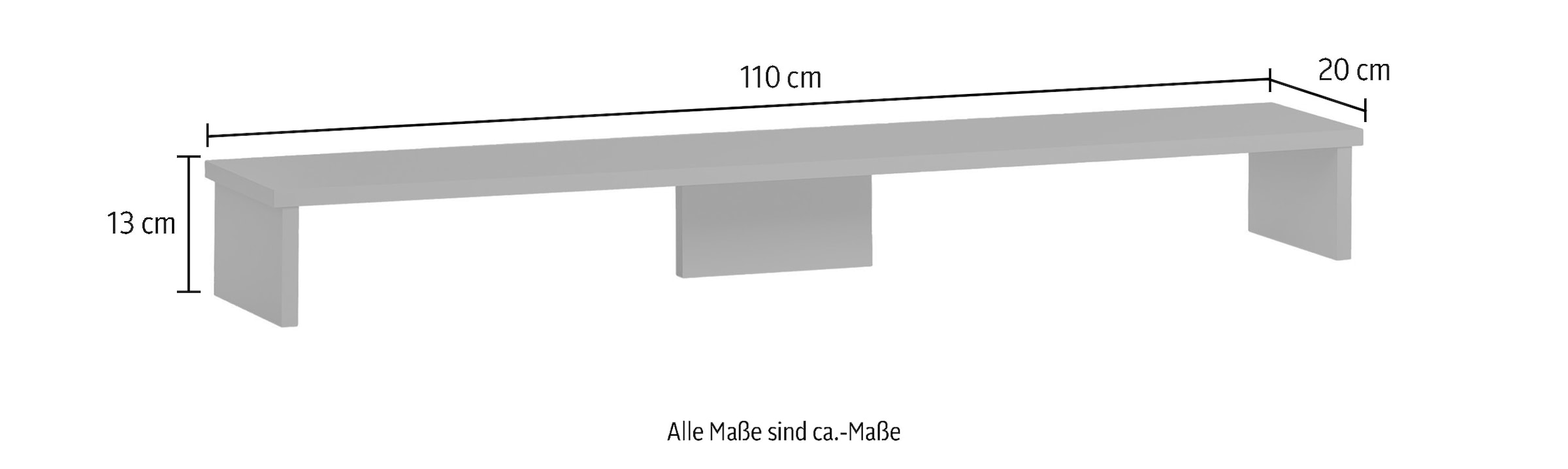 Schildmeyer Schreibtischaufsatz »Baku«, Bildschirmaufsatz, Breite 110 cm, Made in Germany