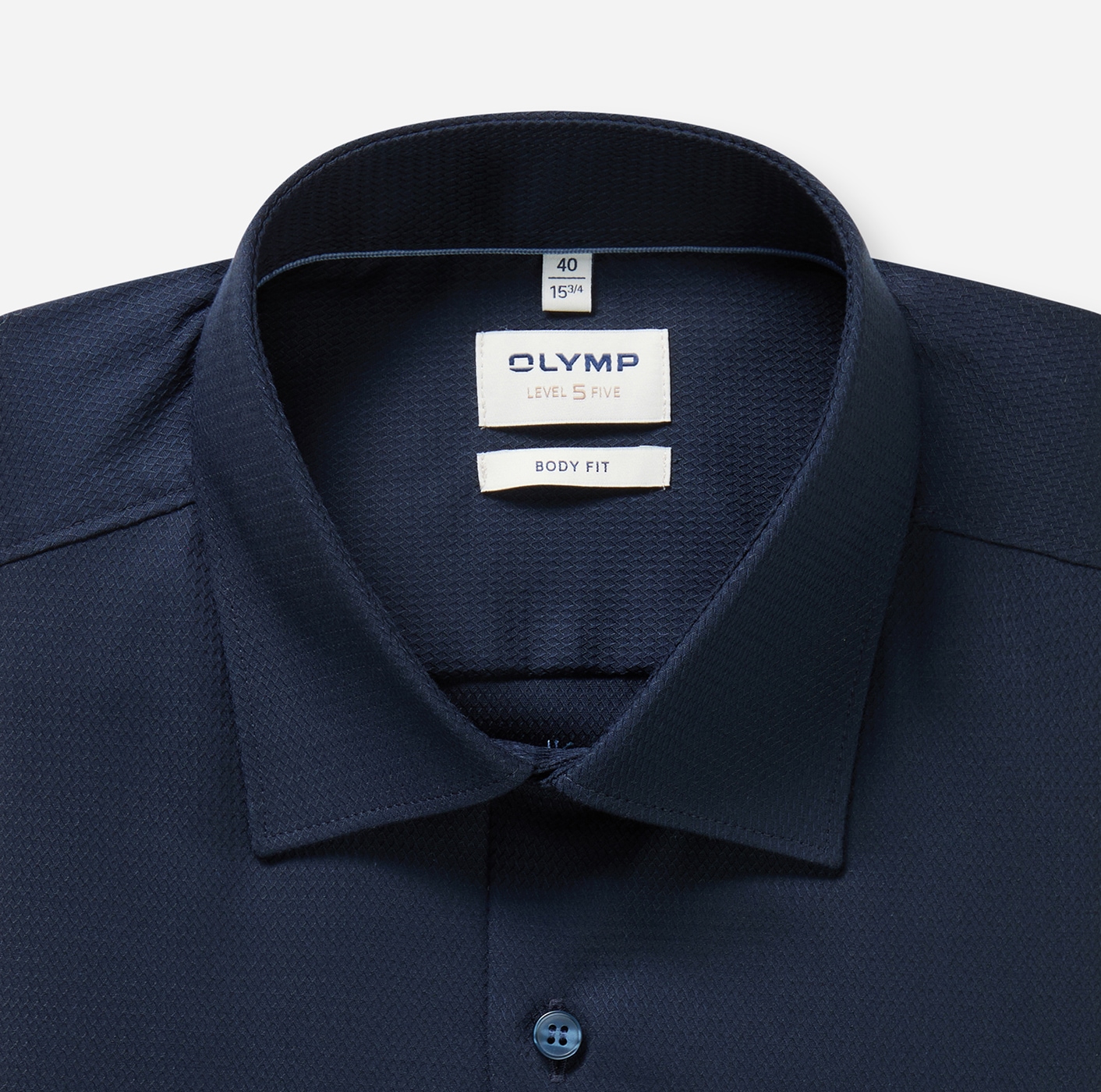 OLYMP Langarmhemd »Level Five« Under-Button-down-Kragen, Businesshemd, body fit, fein strukturiert