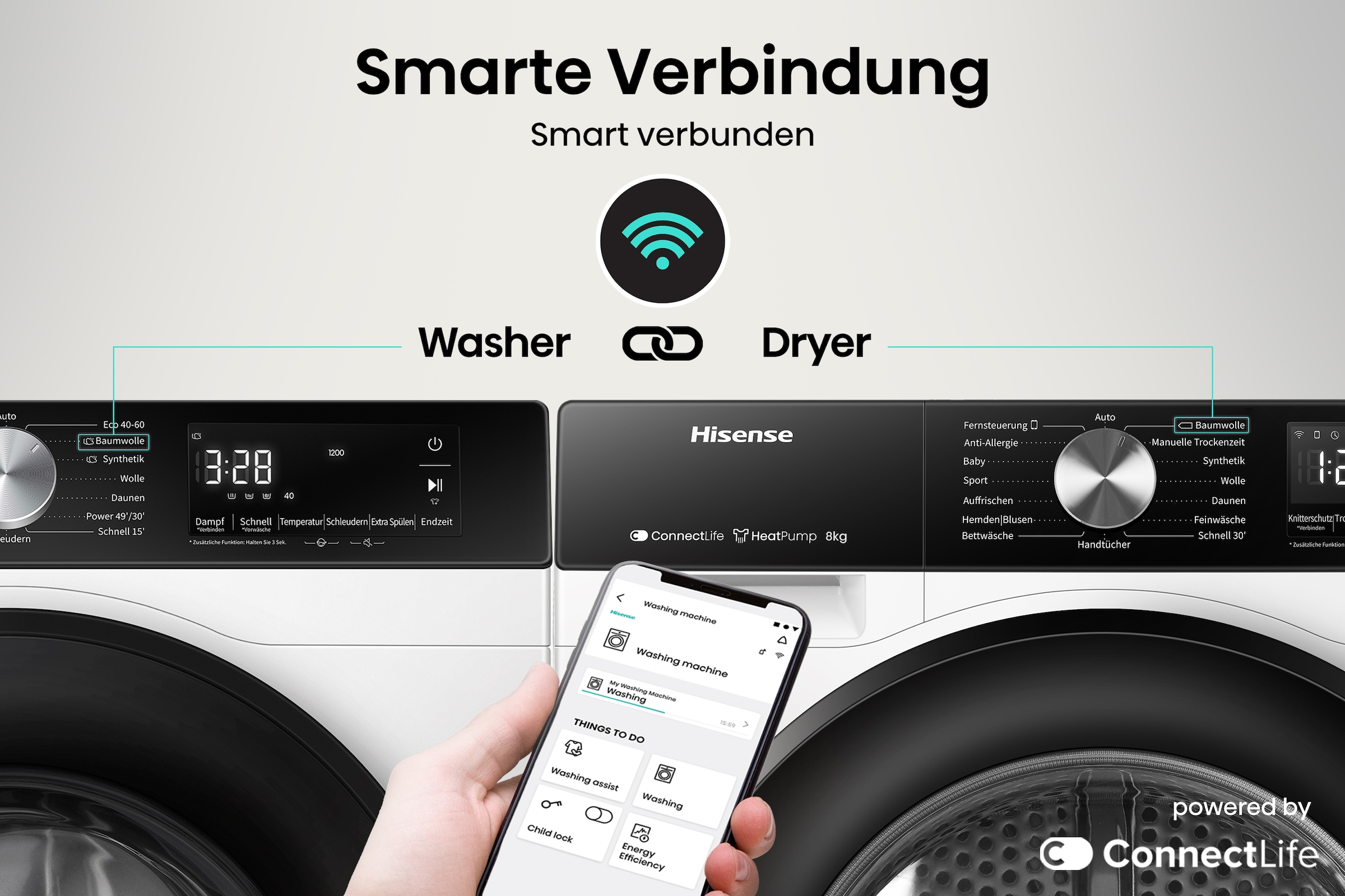 Hisense Wärmepumpentrockner »DH3S802BW3«, 8 kg
