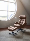 FLEXLUX Relaxsessel »Relaxchairs Chester«, Rücken- & Kopfteilverstellung, drehbar, Fuß schwarz