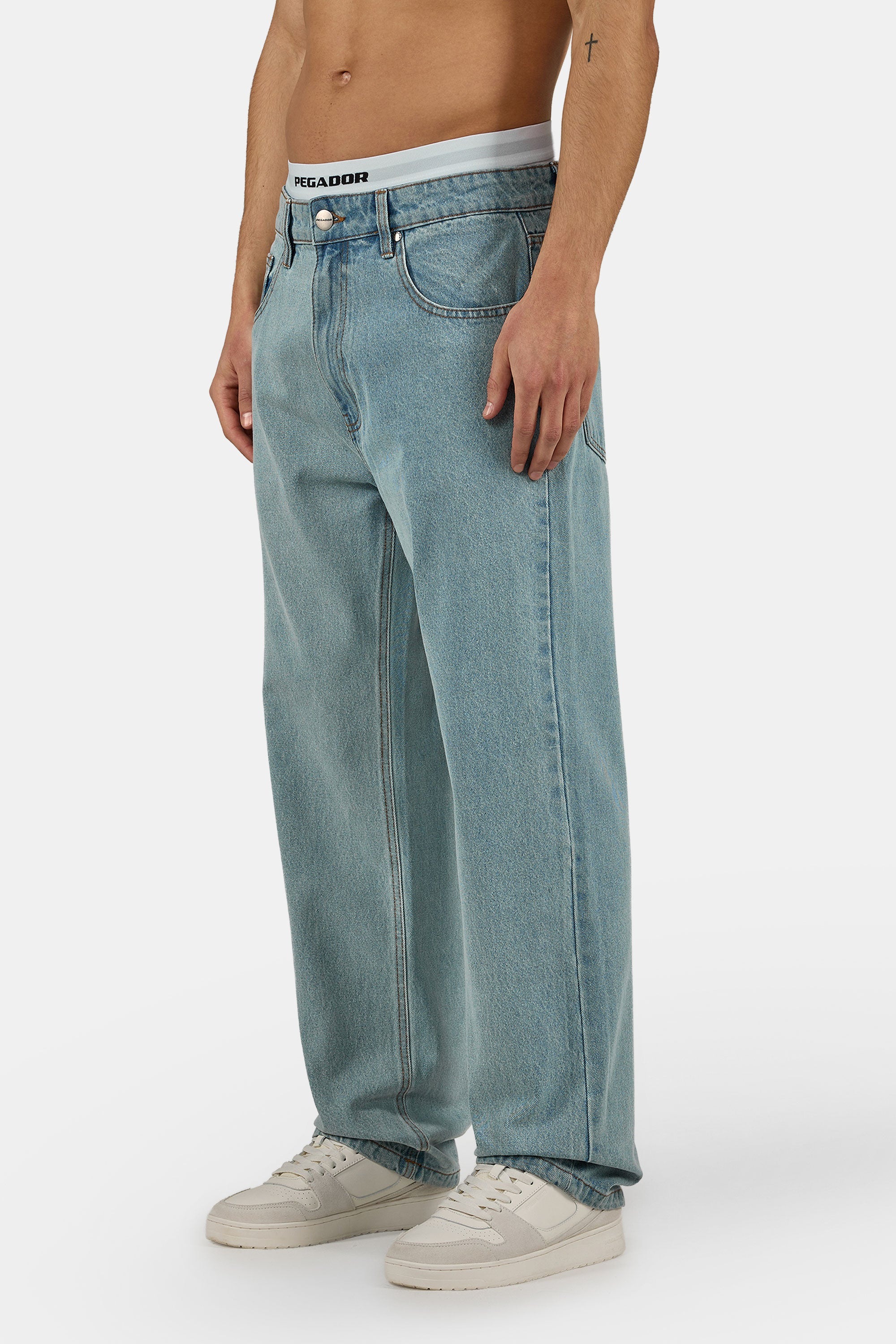 PEGADOR Loose-fit-Jeans »Baltra Baggy Jeans« Baumwolle, loose fit