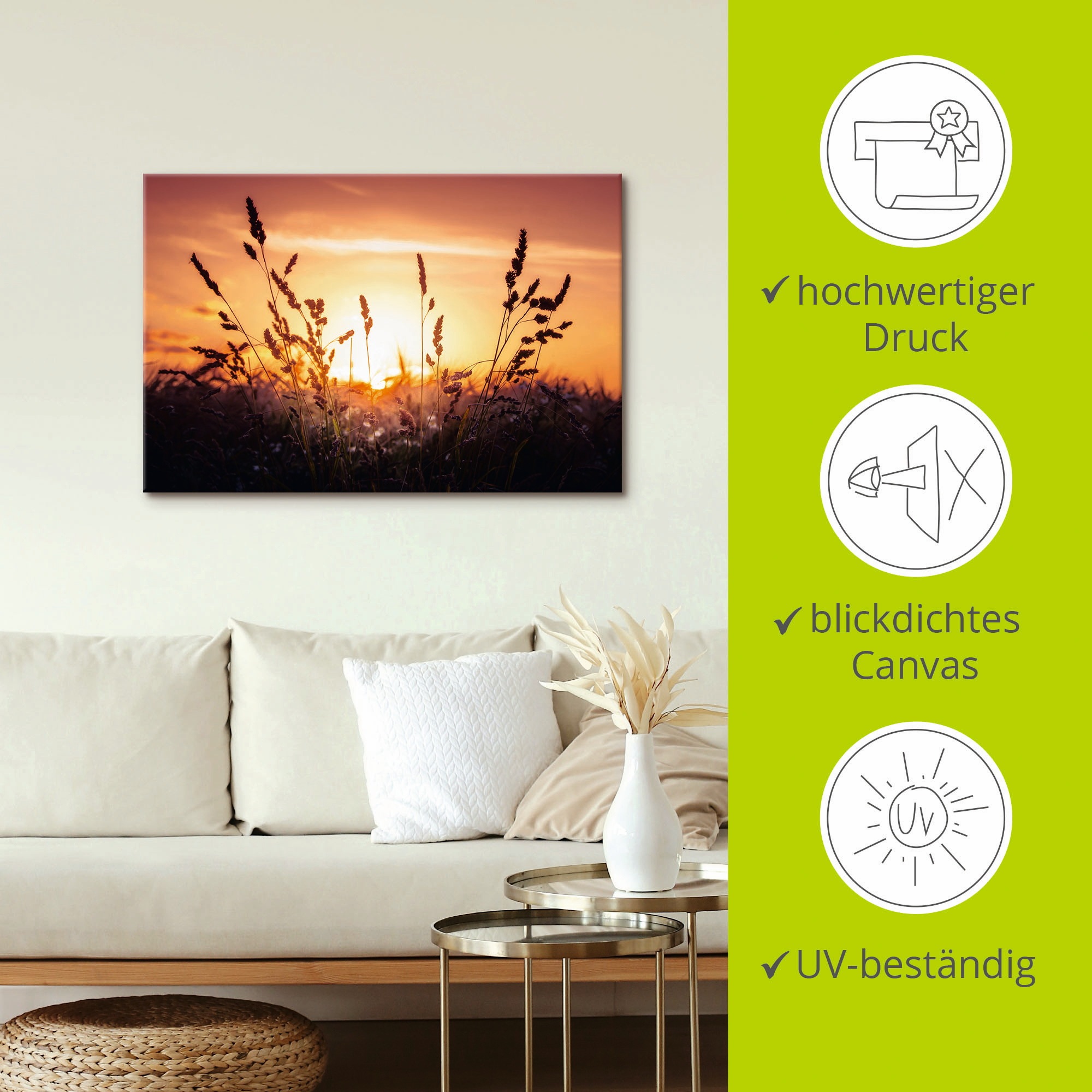 Artland Leinwandbild »Träumen« Felder 1 Stk. tlg. auf Holzrahmen gespannt