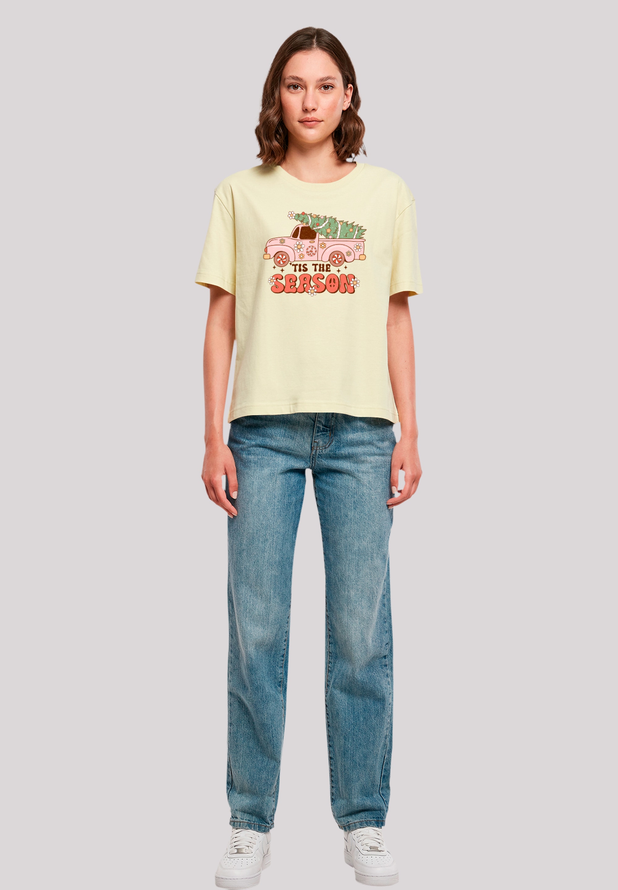 F4NT4STIC T-Shirt »Tis The Season Weihnachten Drivin Home«, Premium Qualität, Weihnachts-Kollection