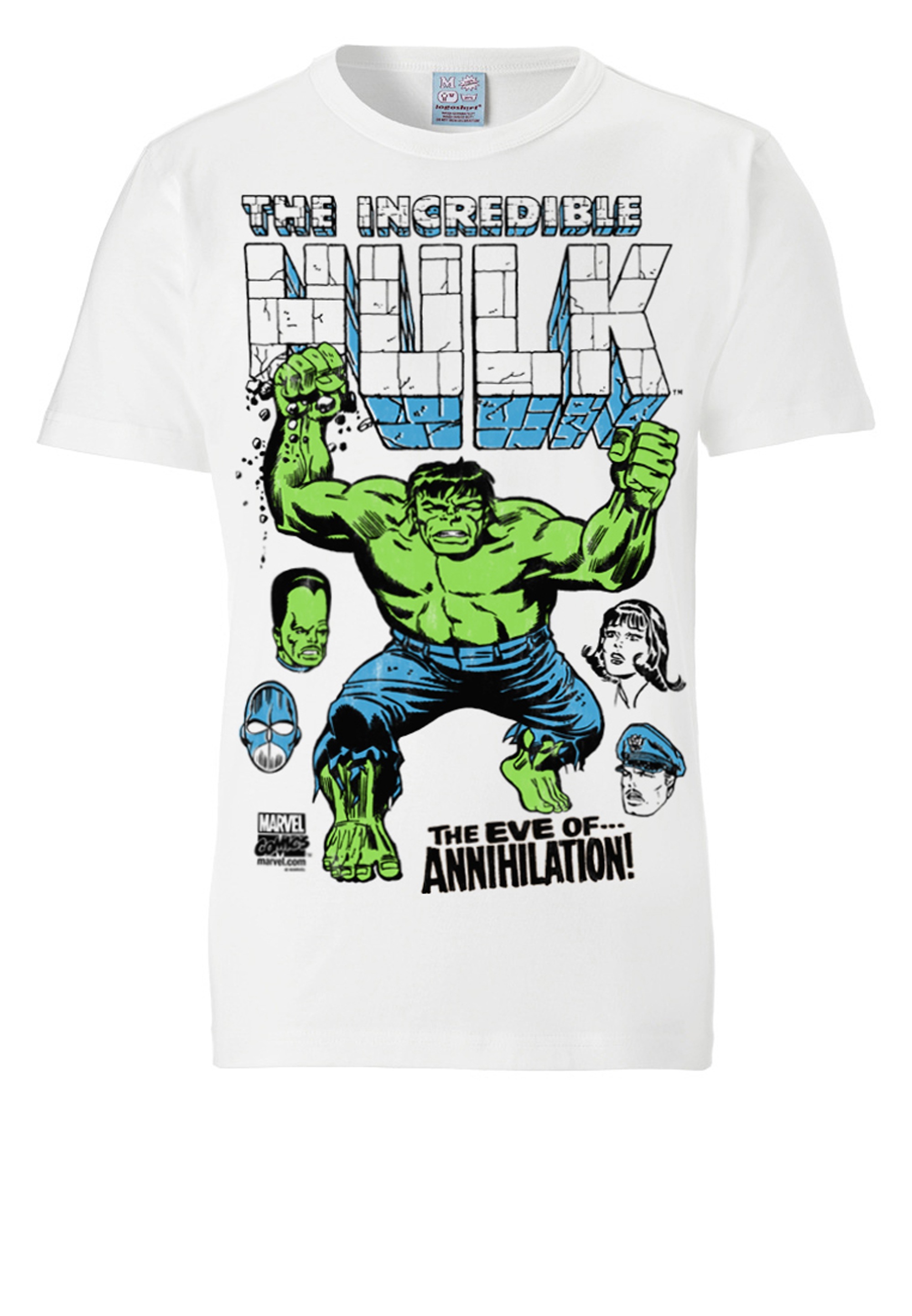 LOGOSHIRT T-Shirt »Hulk - Marvel«, mit coolem Frontprint