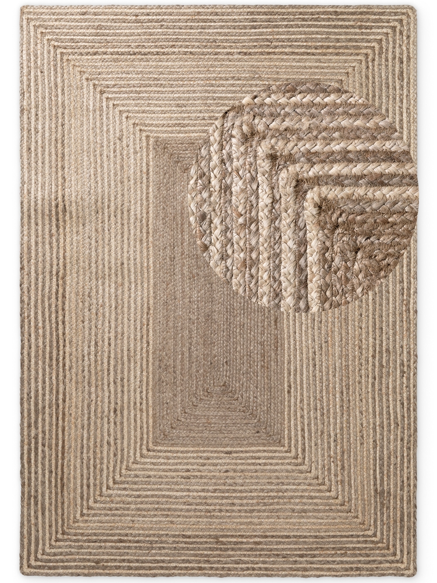 HANSE Home »Juno Line  Juteteppich« rechteckig 9 mm Höhe Jute, Shape, Handgemacht, Wohnzimmerteppich, Naturteppich, Wohnzimmer