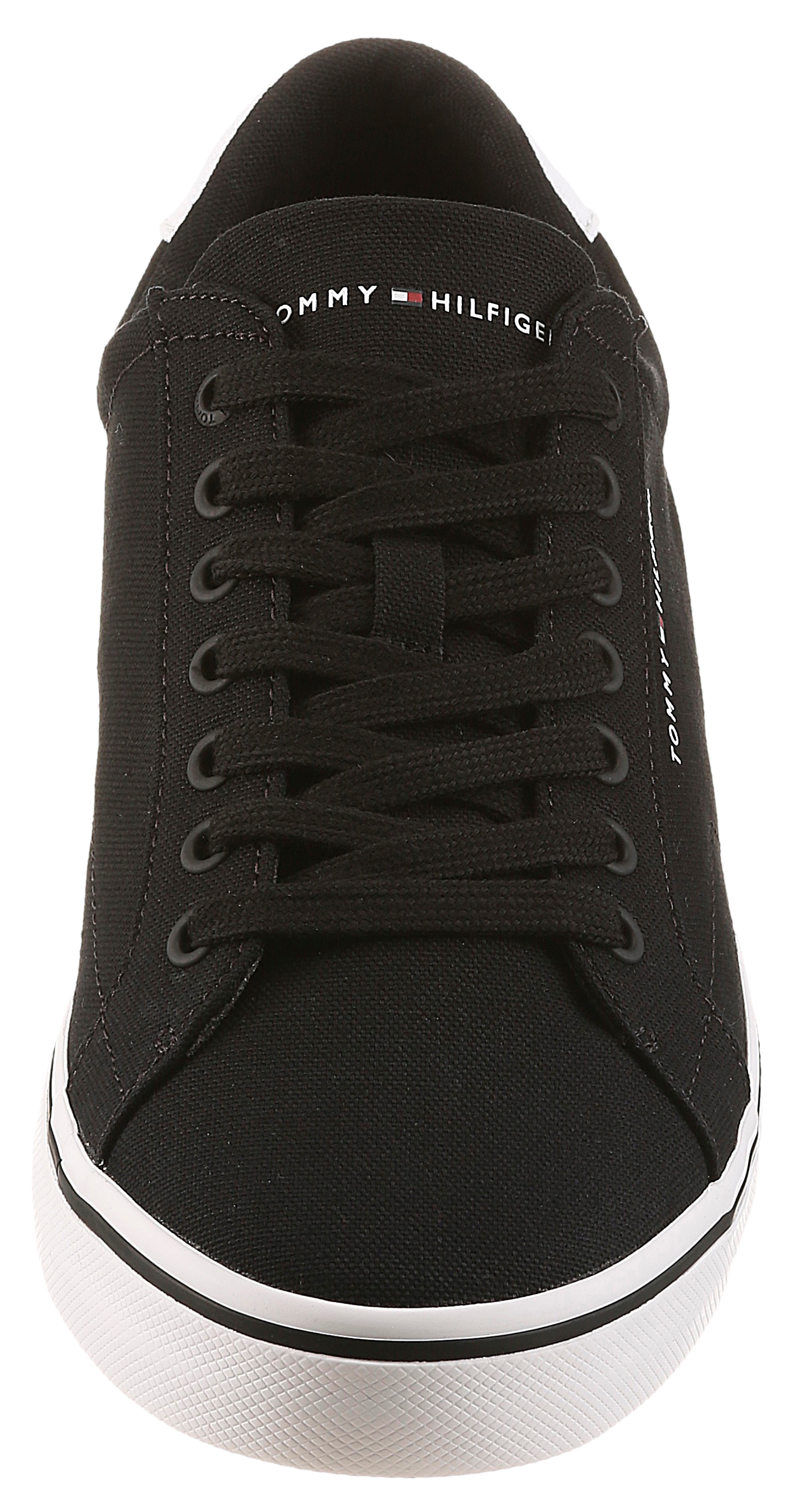 Tommy Hilfiger Sneaker »VULC CORE LONG LACE«  Freizeitschuh, Halbschuh, Schnürschuh mit Kontrastbesatz an der Ferse