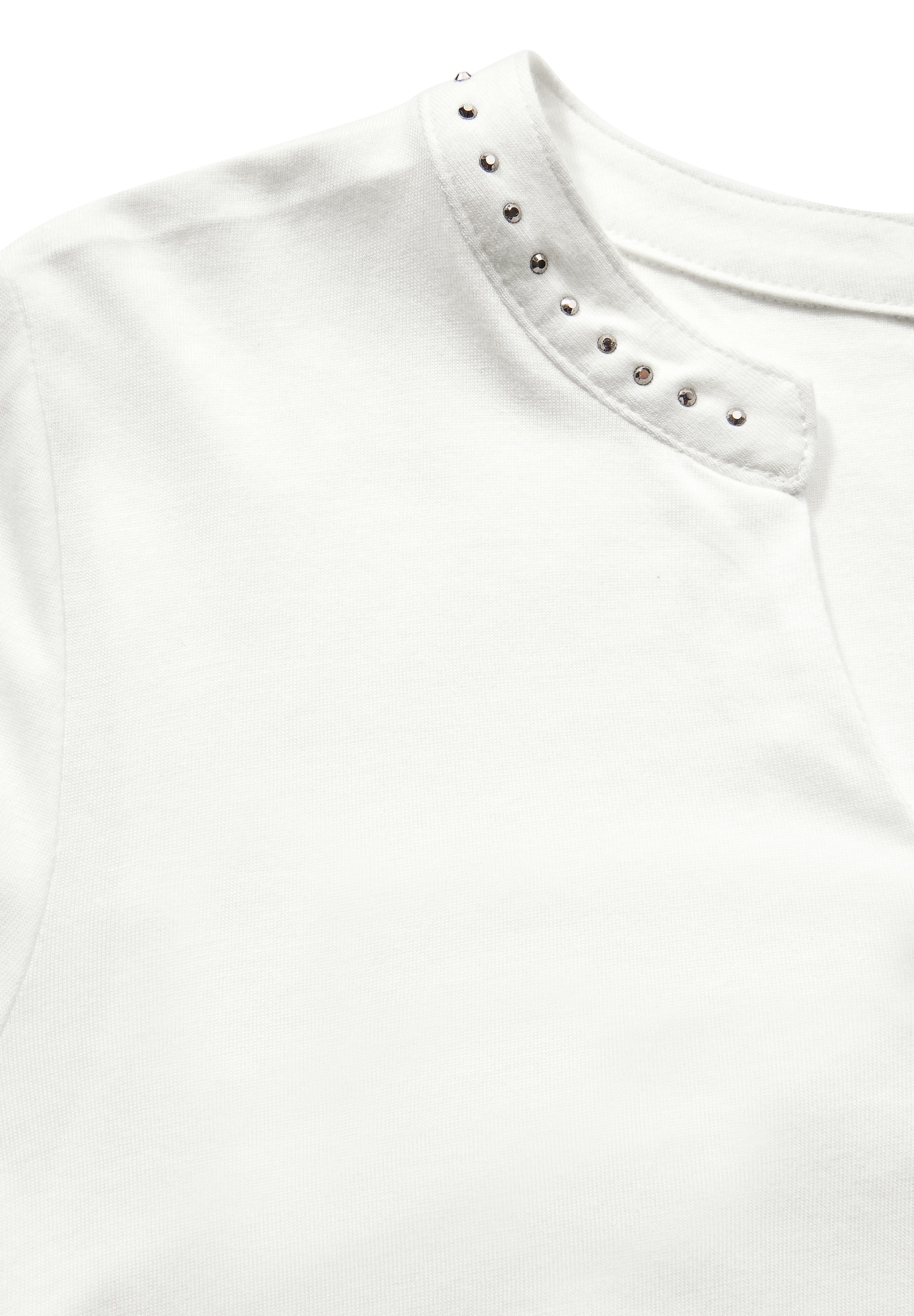 Cecil Langarmshirt, mit geschlitztem Rundhalsausschnitt mit Glitzer