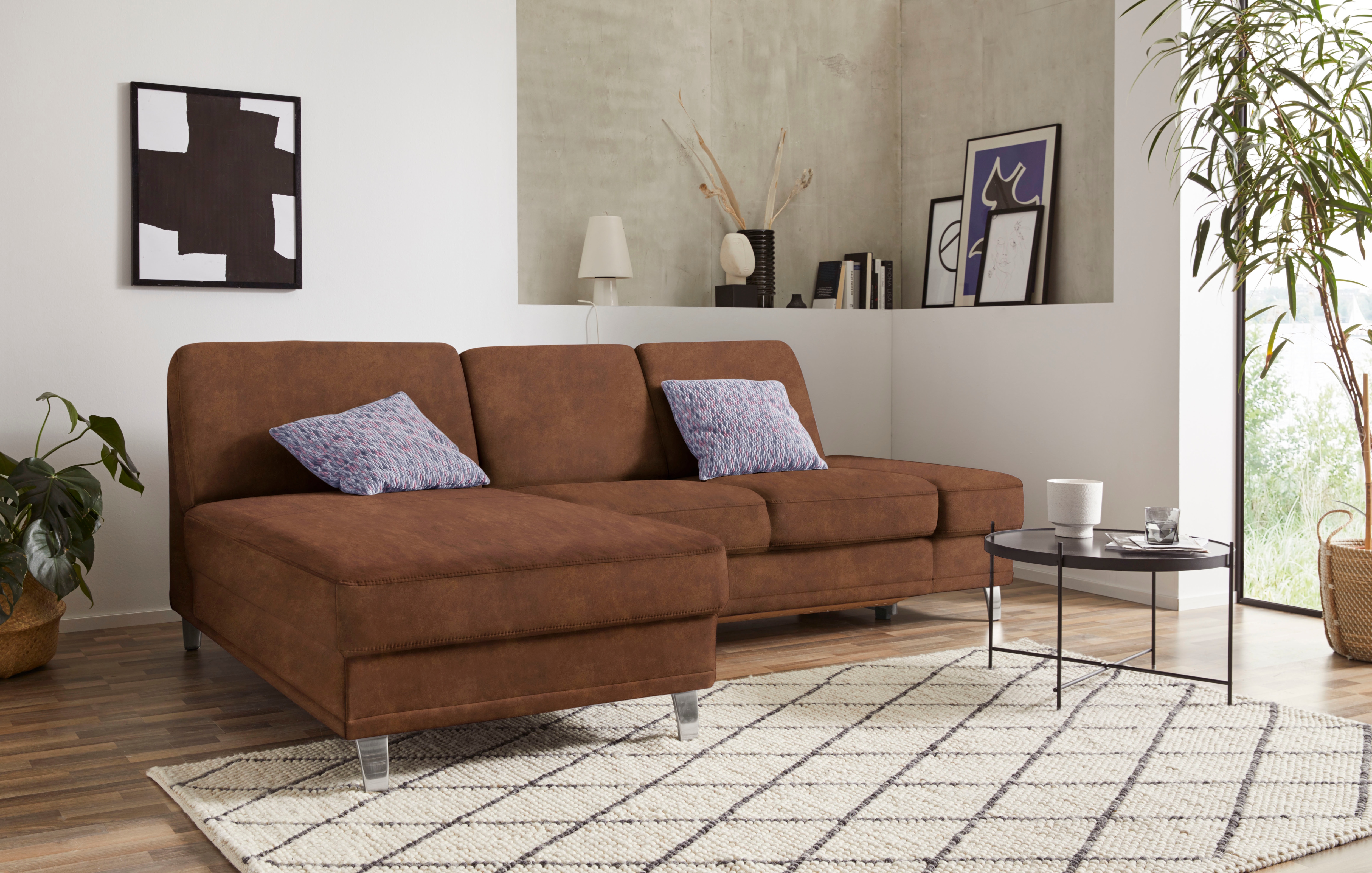 sit&more Ecksofa "Clio L-Form" optional Schlaffunktion oder Vorziehsitz und Bettkasten, Federkern