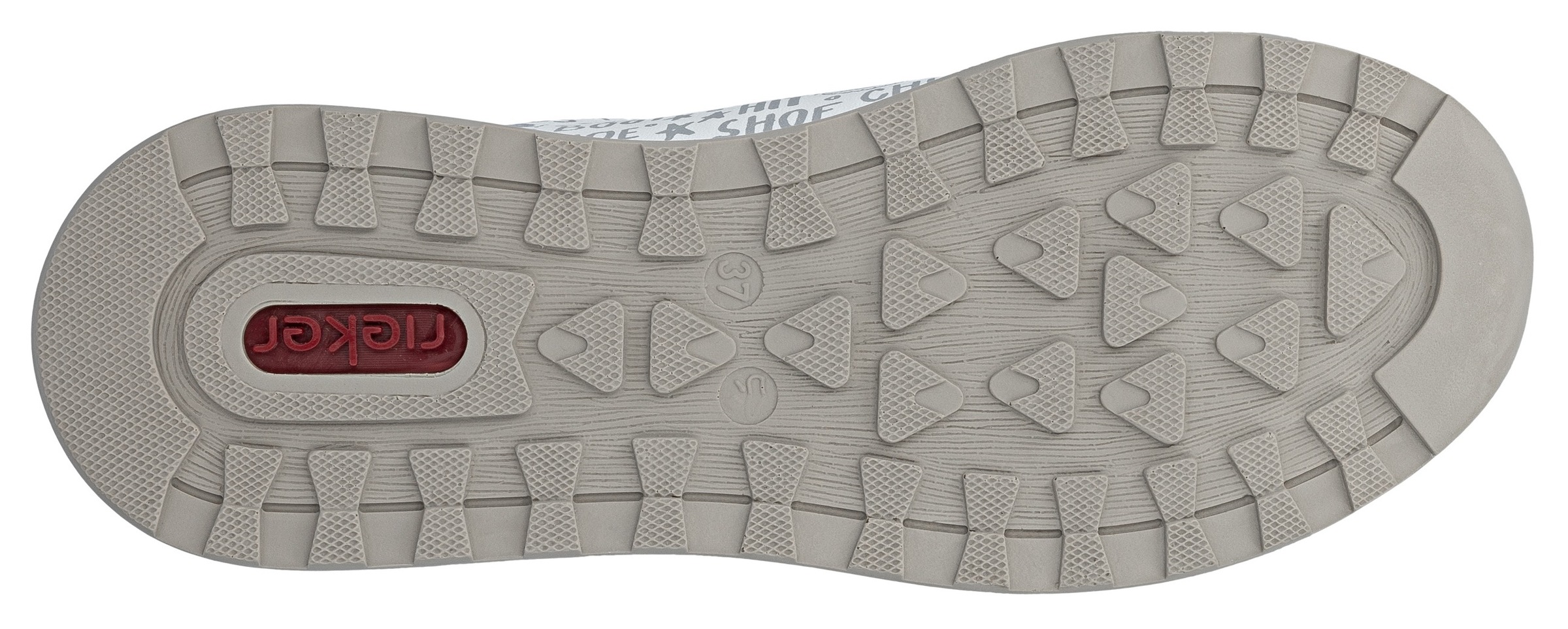 Sneaker RIEKER, Damen, Gr. 41, silber (weiß, silberfarben), Lederimitat, Schuhe Sneaker, herausnehmbarer Soft-Einlage, Freizeitschuh, Halbschuh, Schnürschuh, Topseller 3