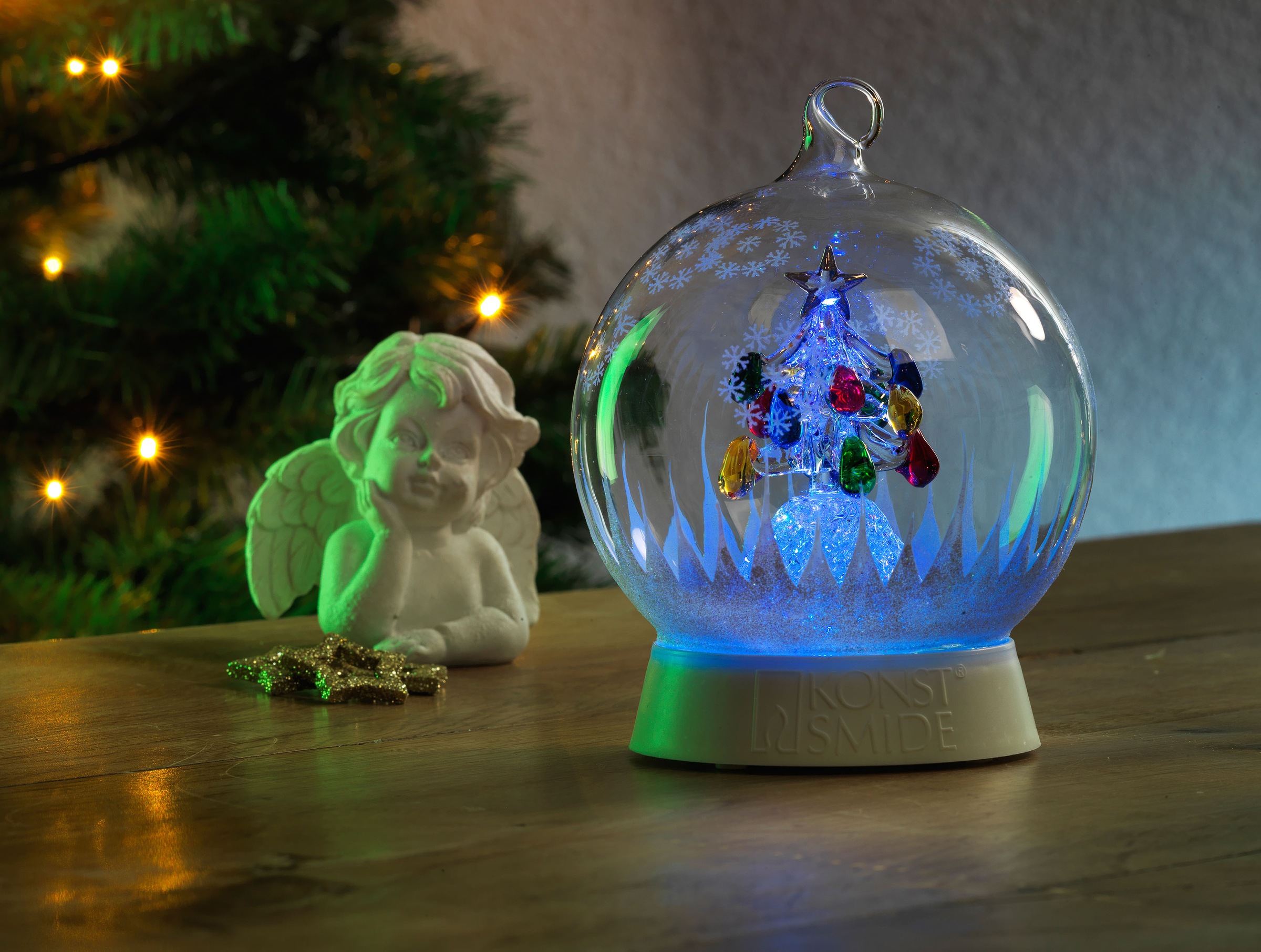 KONSTSMIDE LED Dekolicht »Weihnachtsdeko«, 1 flammig-flammig, Glaskugel Weihnachtsbaum