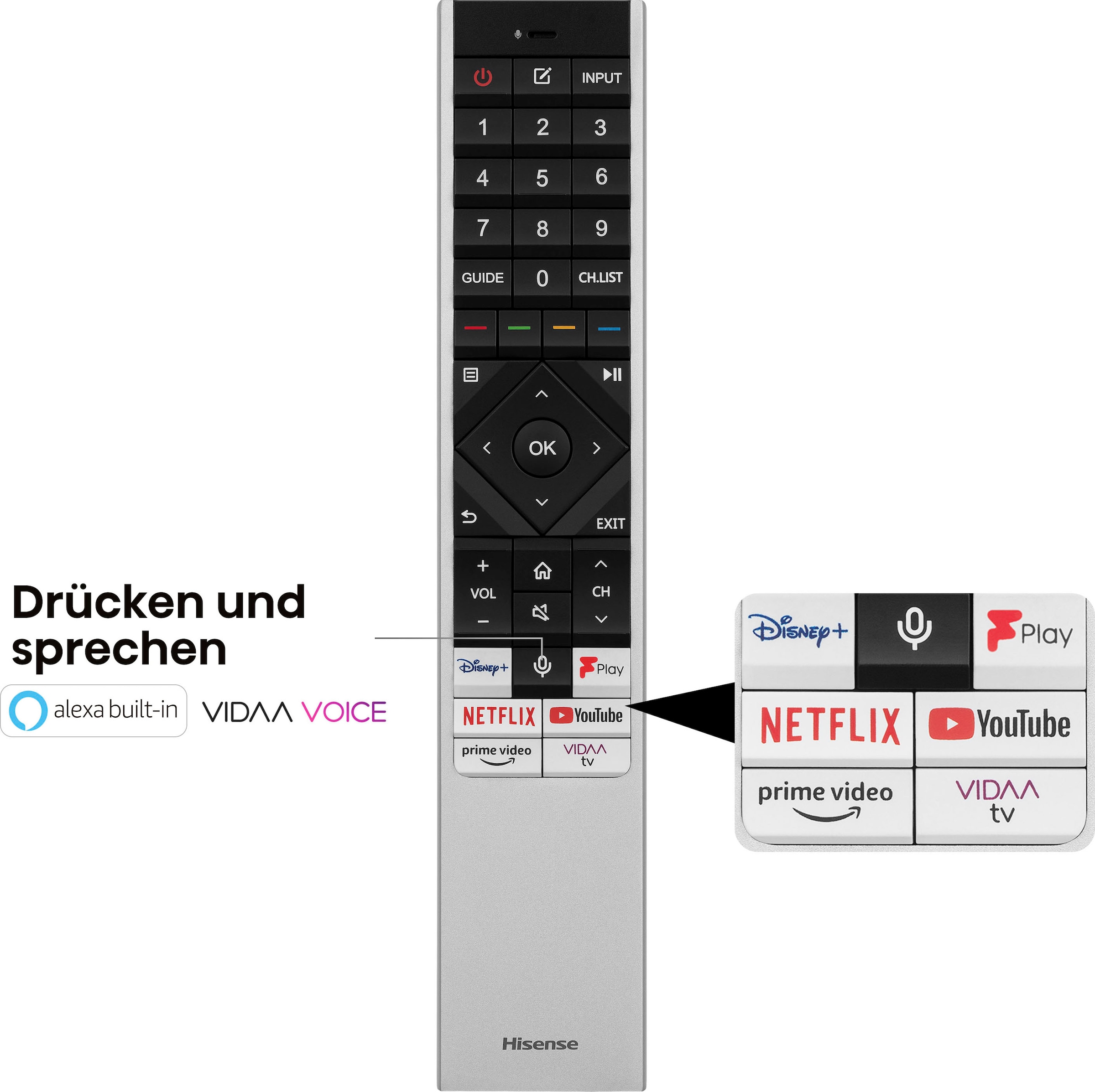 Hisense Mini-LED-Fernseher, 253 cm/100 Zoll, 4K Ultra HD, Smart-TV, 4K UHD