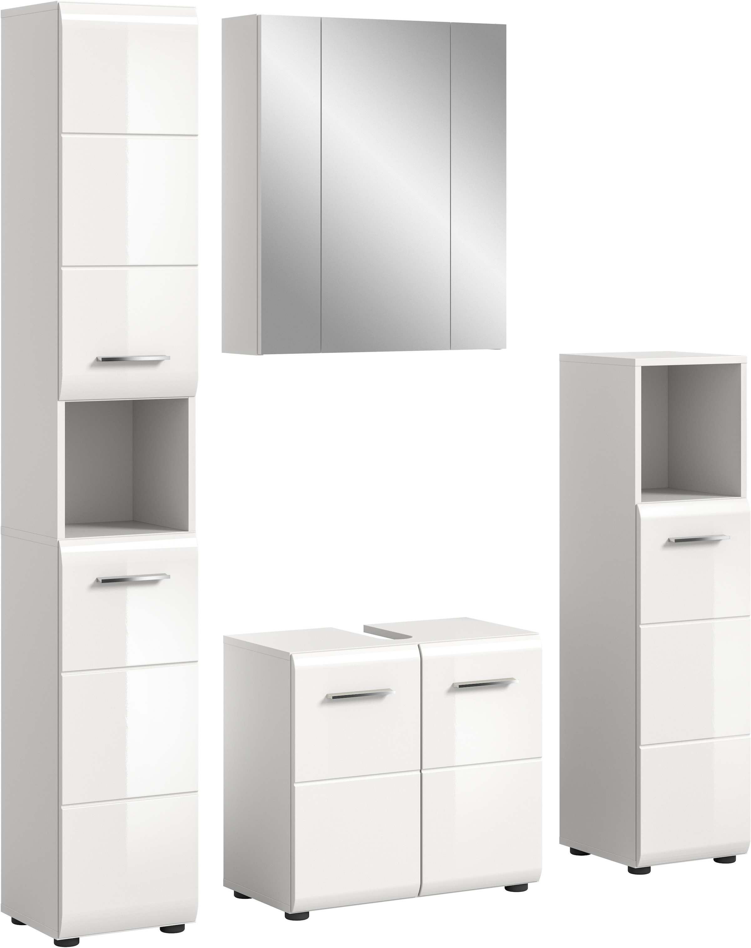 INOSIGN Badezimmer-Set, (Set, 4 St.), Florenz, Badkombination 4-tlg., Weiß günstig online kaufen