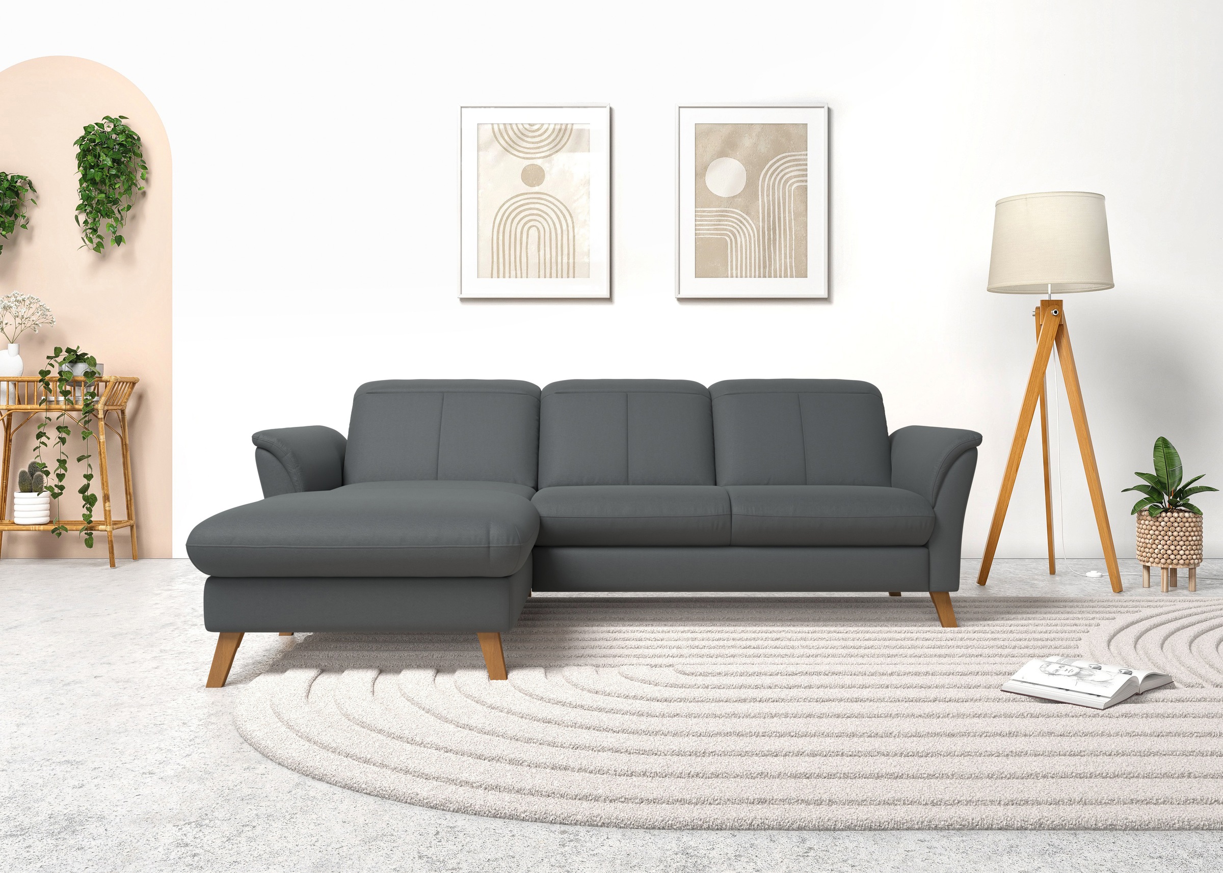 sit&more Ecksofa »Romero L-Form« wahlweise mit oder ohne Relax-Funktion, Bettfunktion, Bettkasten