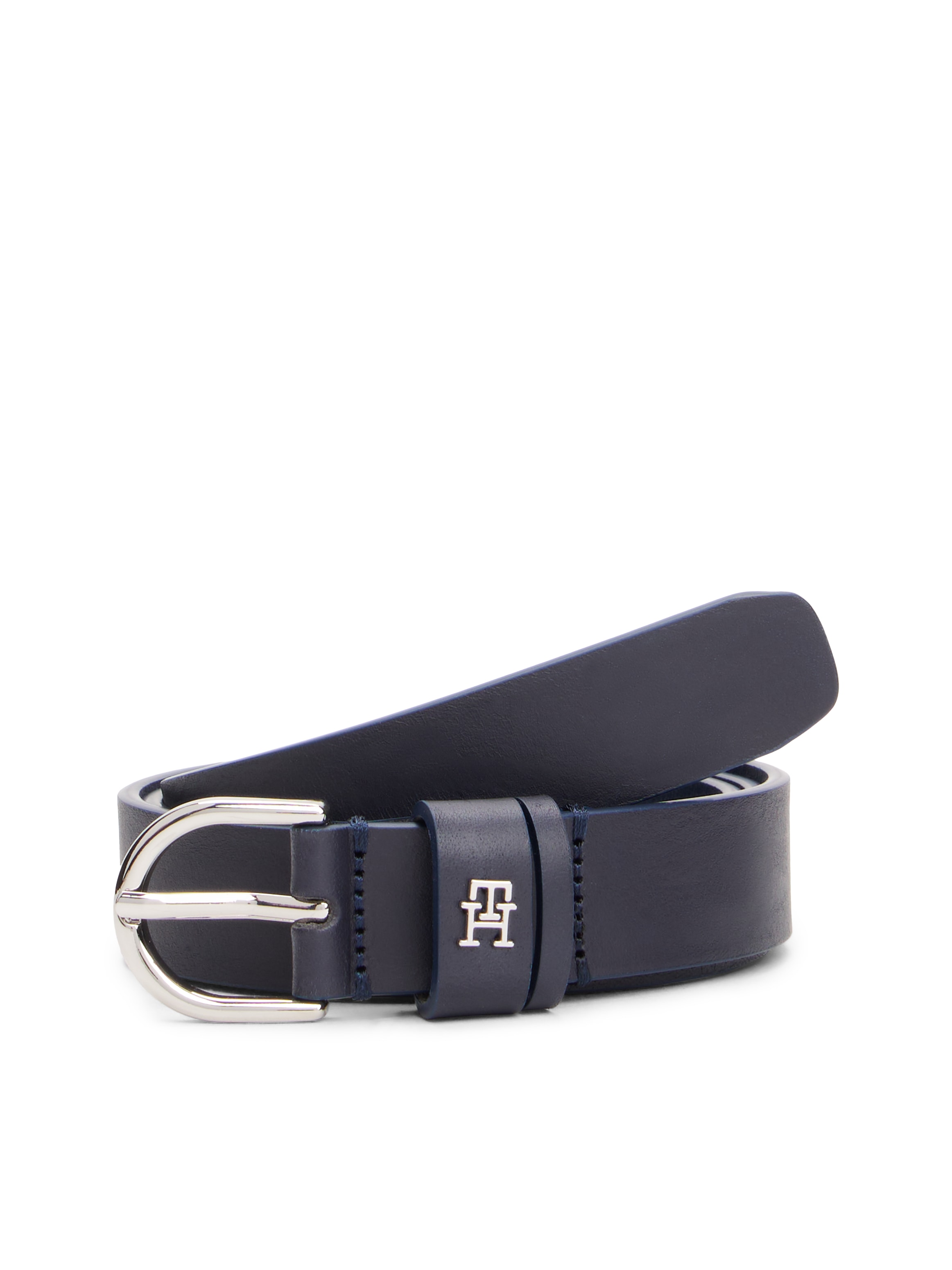 Tommy Hilfiger Ledergürtel "ESSENTIAL EFFORTLESS 2.5 SILVER", Einfachdornsc günstig online kaufen