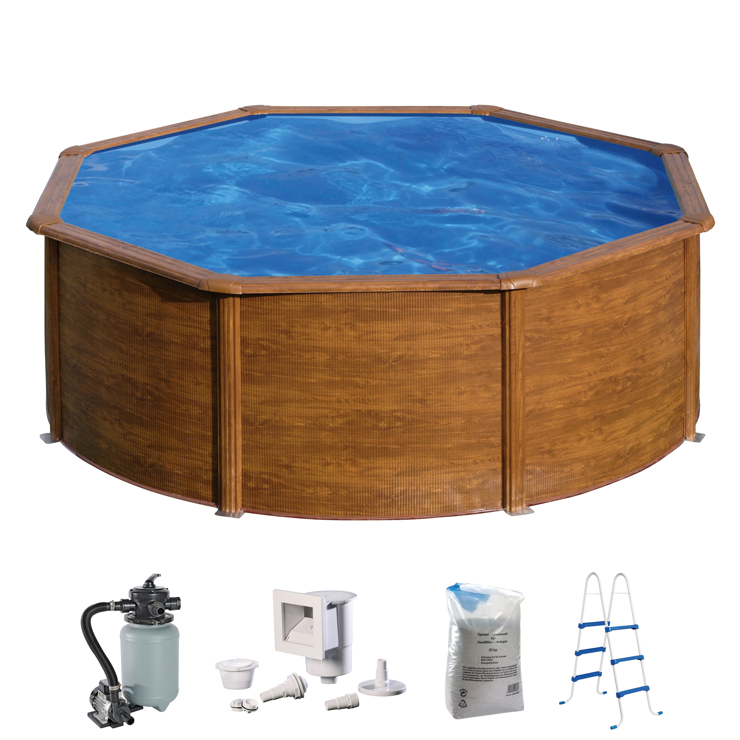 my POOL BWT Rundpool, (Set, 5 tlg.), in moderner Holzoptik, Höhe 120 cm, ve günstig online kaufen