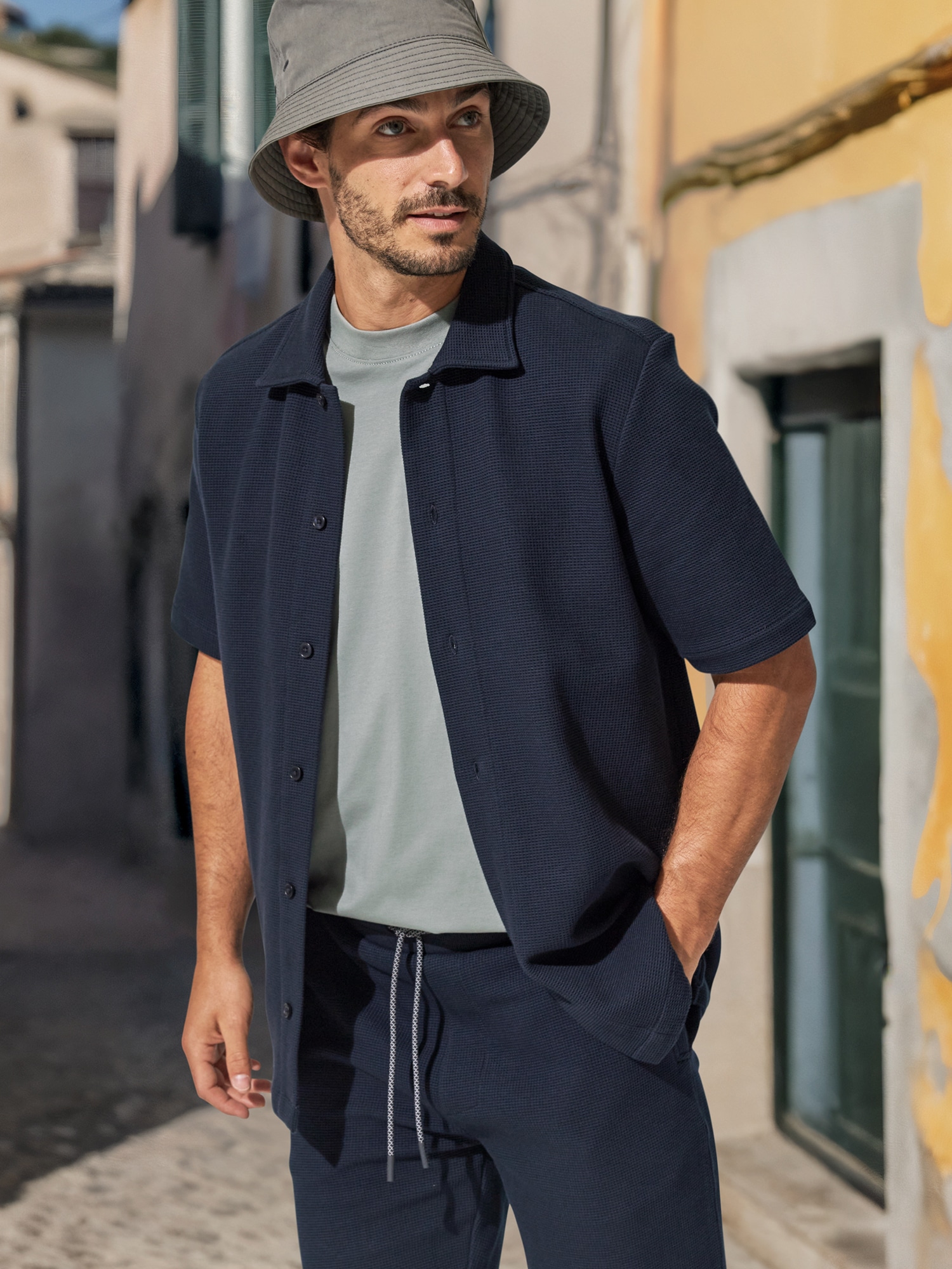 LERROS 1100000002199 "Poloshirt mit durchgehender Knopfleiste, unifarben"