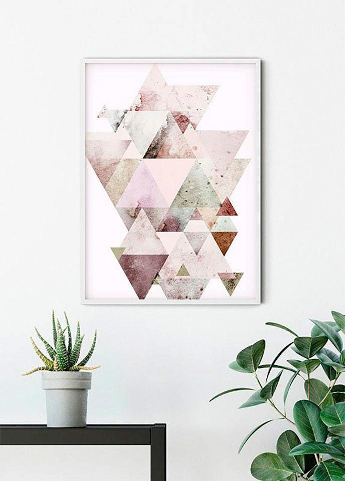 Komar Bild »Triangles Red«, Formen-Kunst, (1 St.), Wandbild zur Dekoration - ohne Rahmen