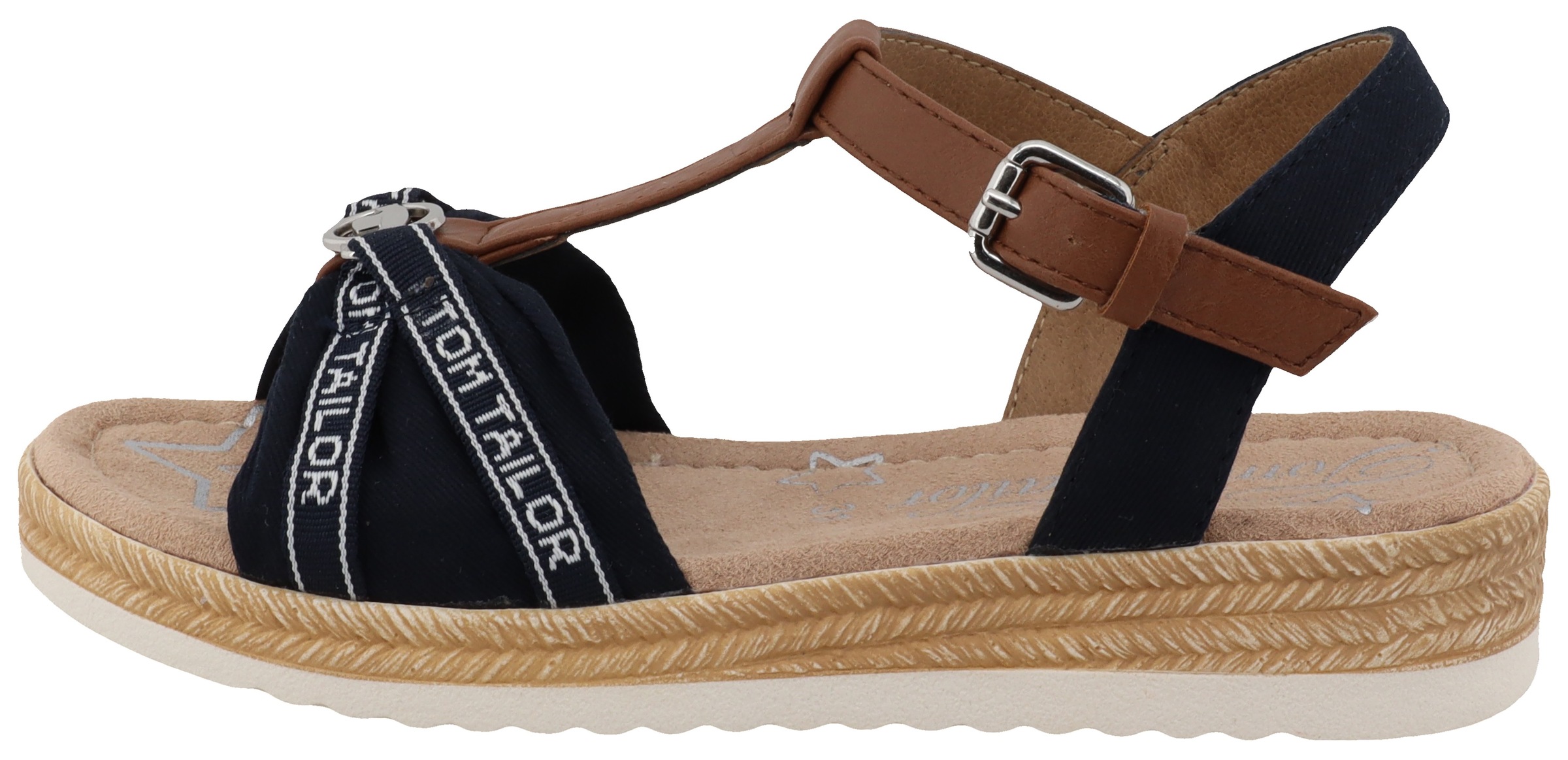 TOM TAILOR Riemchensandale, Plateau, Sandalette, Sommerschuh mit T-Spange