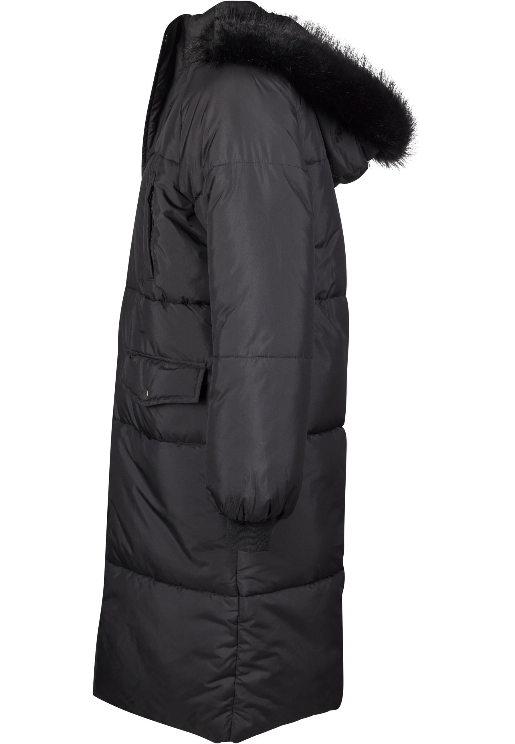 URBAN CLASSICS Winterjacke »Damen Ladies Kapuze Oversize für Faux St.), Coat«, Fur | Puffer kaufen BAUR (1 mit