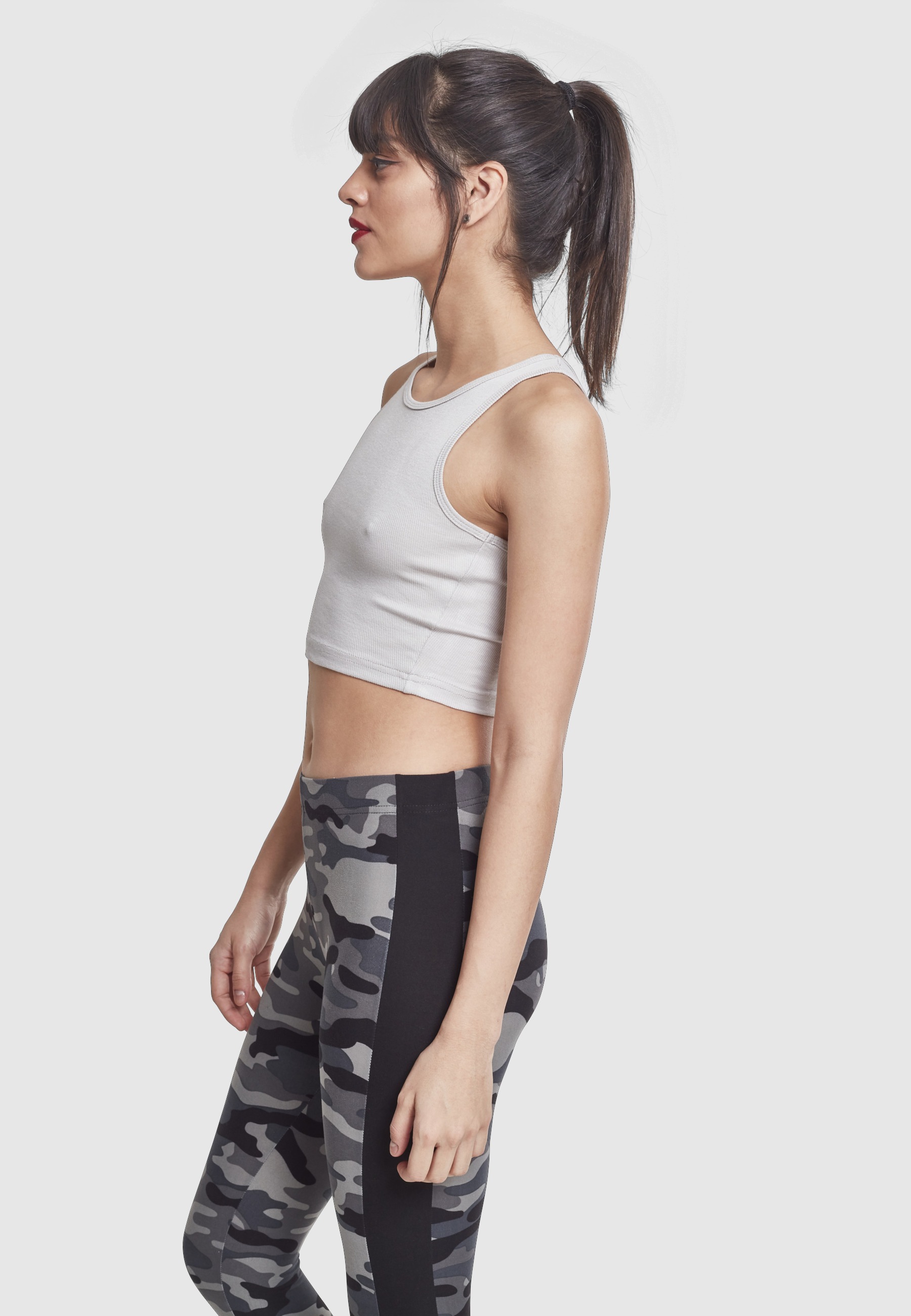 URBAN CLASSICS Tanktop »Urban Classics Damen Ladies Rib Cropped Top« 1 Stk.
