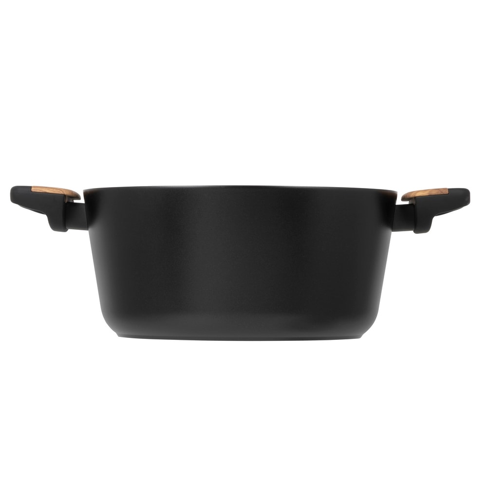 RESTO Kitchenware Kochtopf »Mon, Bratentopf antihaftbeschichtet und spülmaschinenfest«, Aluminium, (2 tlg.), mit Glasdeckel und stoßdämpfendem Silikonrand, im Geschenkkarton