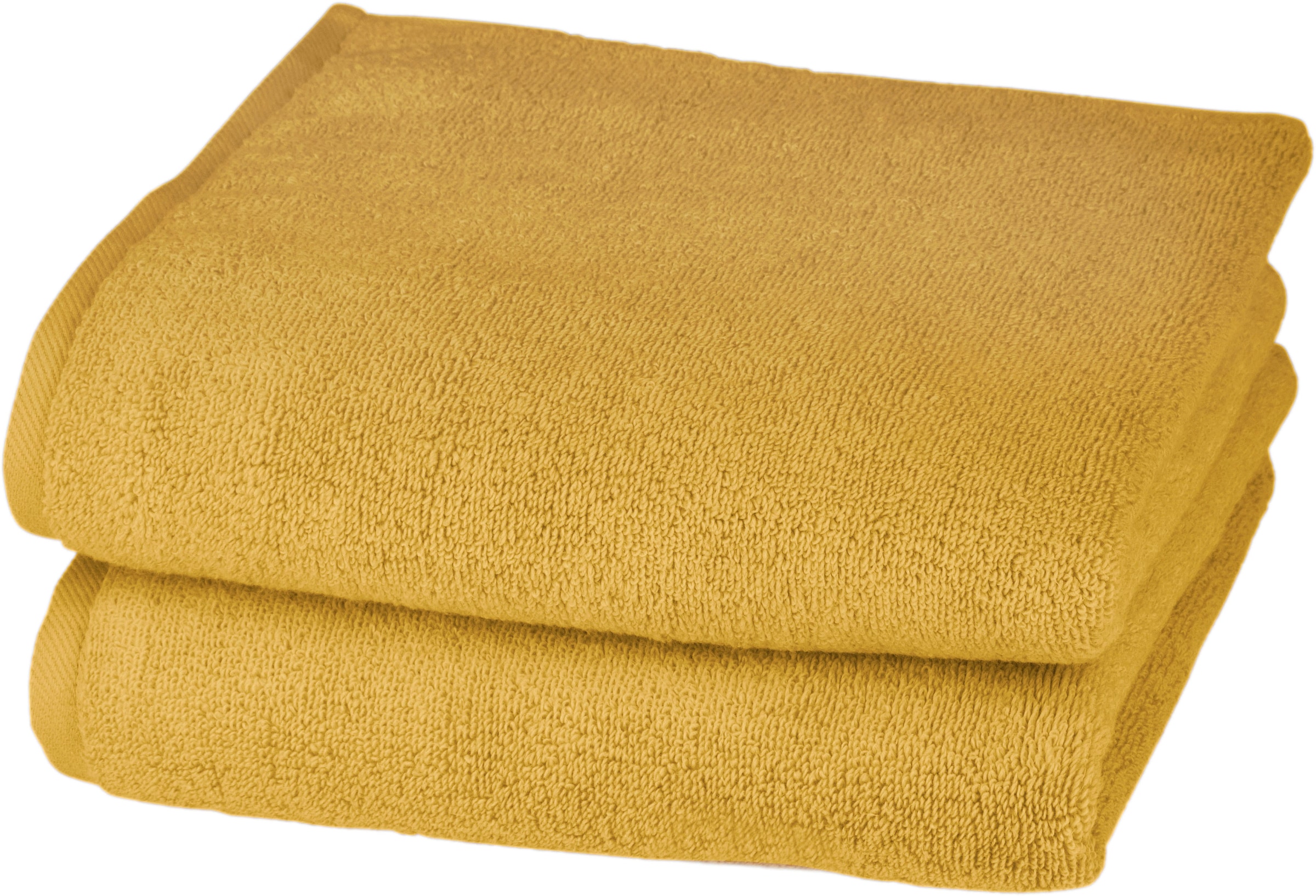 Handtücher ROSS, B:50cm L:100cm, gelb, Frottier, Obermaterial: 100% Baumwolle, Badezimmer, Handtücher, "Sensual 9000", mit Aloe-Vera-Öl veredelt