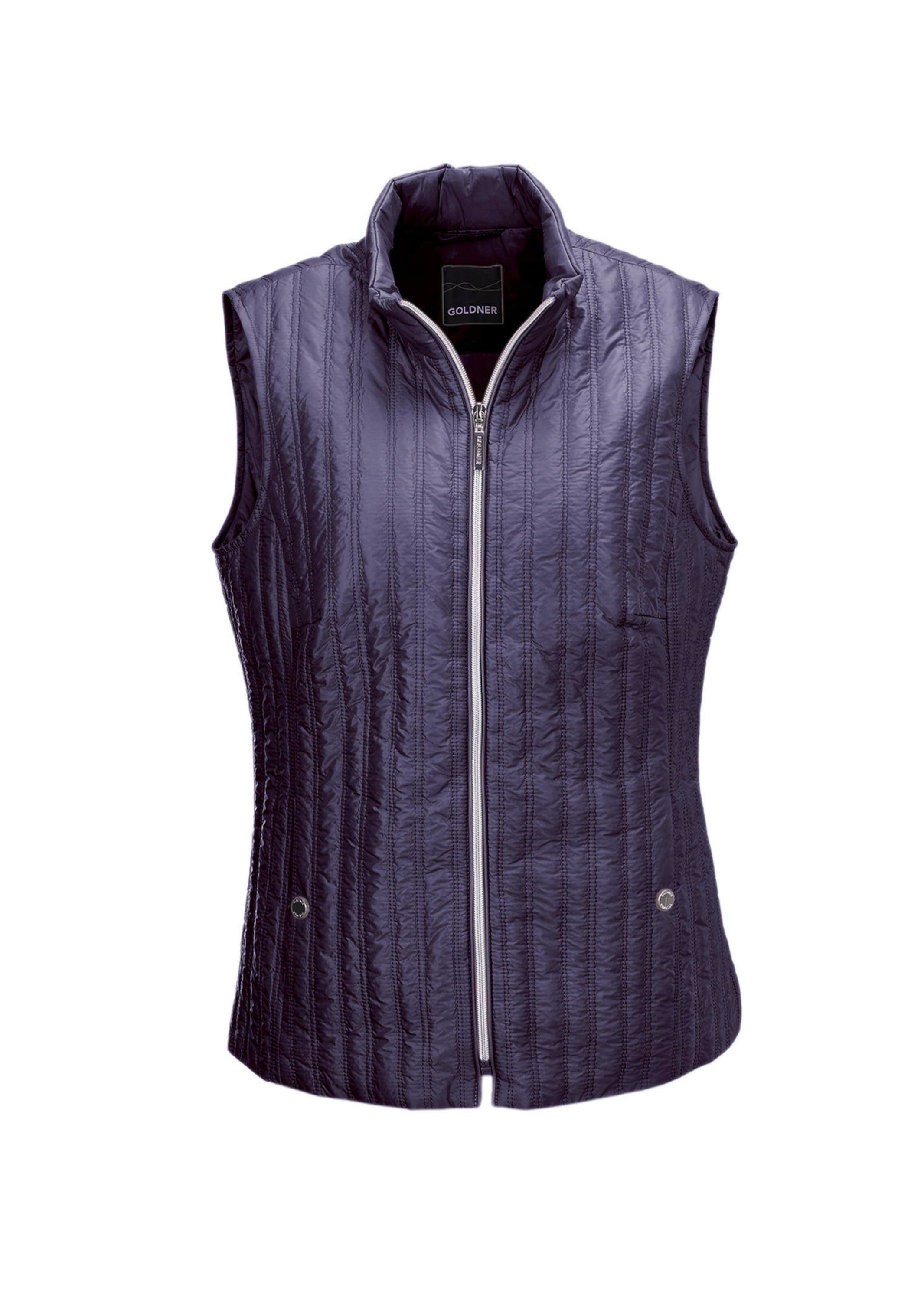 GOLDNER Damen Kurzweste "Leichte Steppweste mit Stehkragen", blau, Gr. 38, Obermaterial: 100% Polyamid PA., Westen, Leicht wattiert