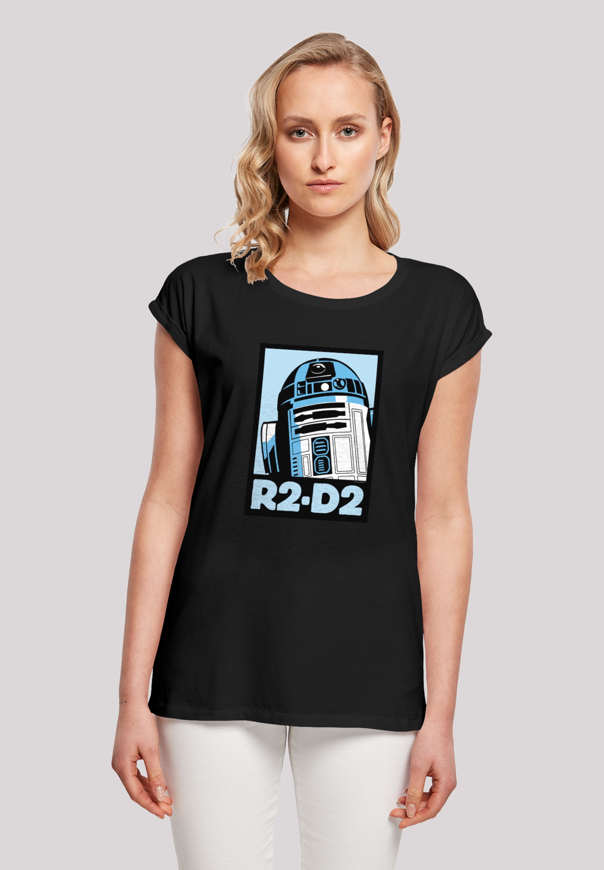 F4NT4STIC Kurzarmshirt »Damen Star Wars R2-D2 Poster with Ladies Extended  Shoulder Tee«, (1 tlg.) für kaufen | BAUR | T-Shirts