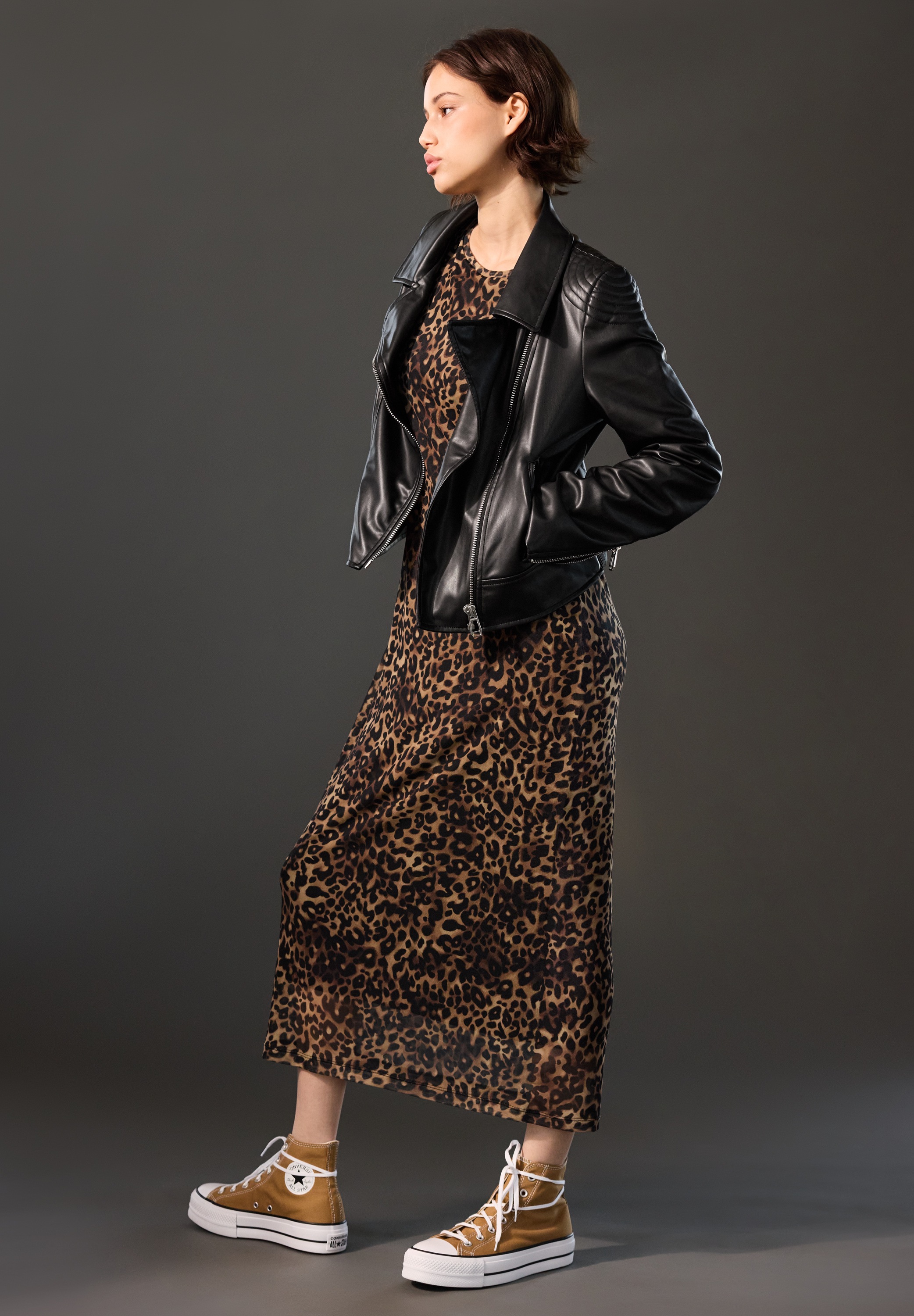 STREET ONE STUDIO Bikerjacke ohne Kapuze mit Reißverschluss-Detail