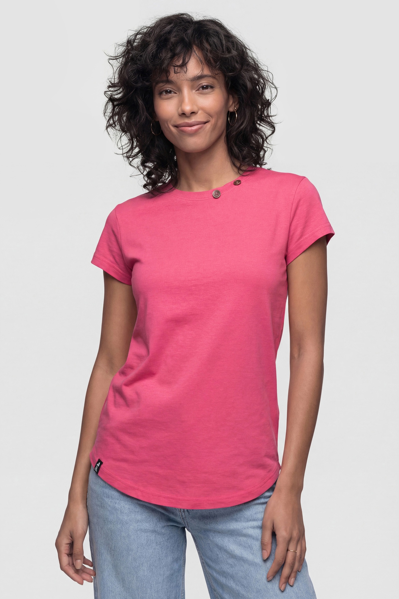 Alife & Kickin Rundhalsshirt leichtes T-Shirt aus Materialmix mit Rundhals und Modal