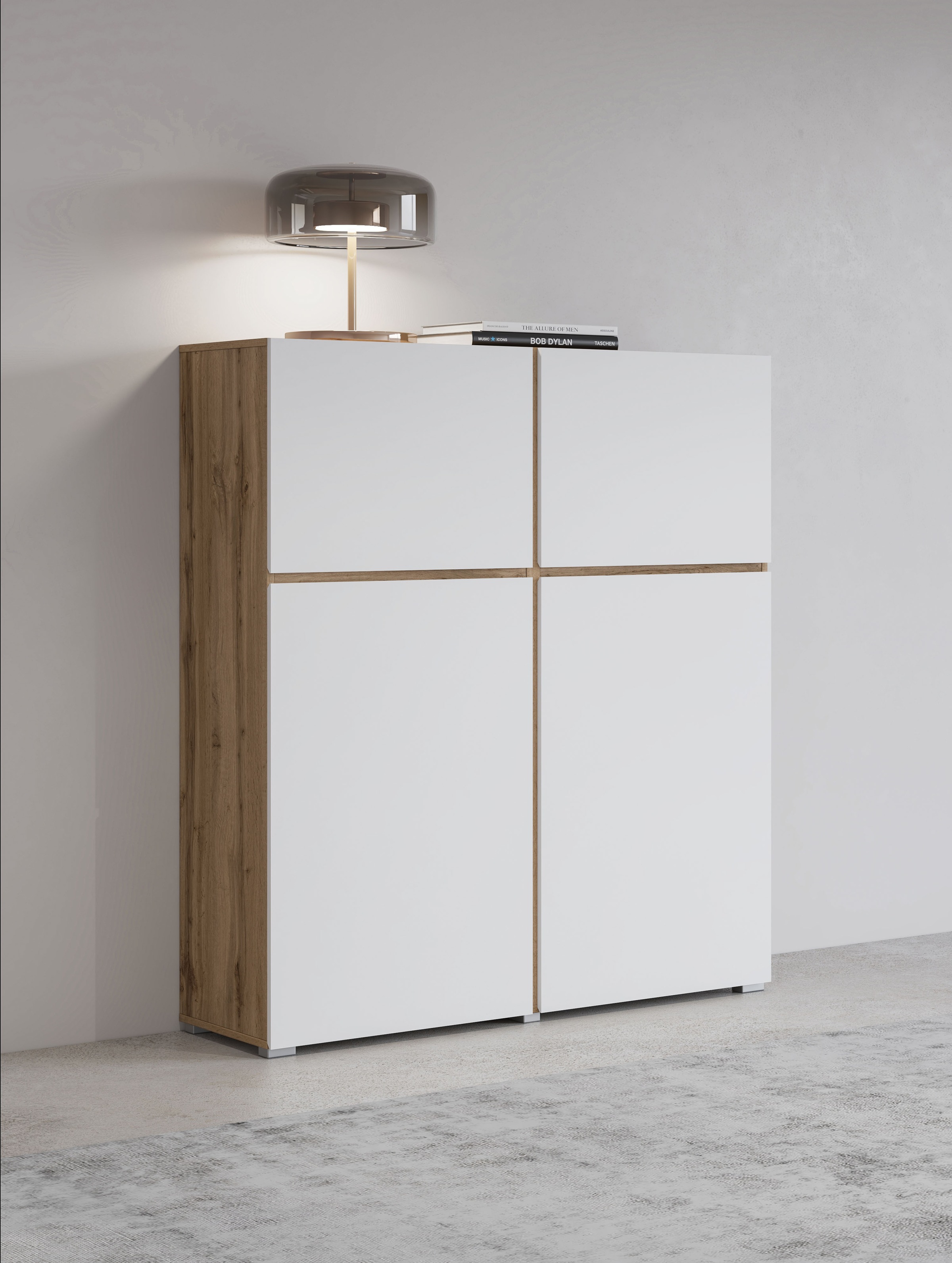 OTTO home Highboard "Cross, moderne grifflose Hochkommode mit 4 Türen,Türko günstig online kaufen