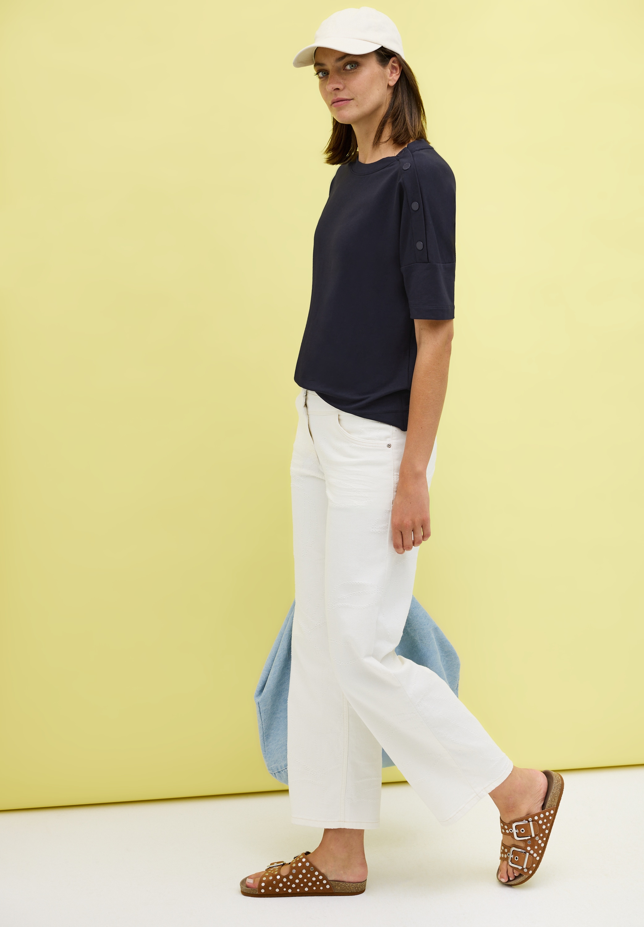 Cecil T-Shirt, mit Knopfdetails