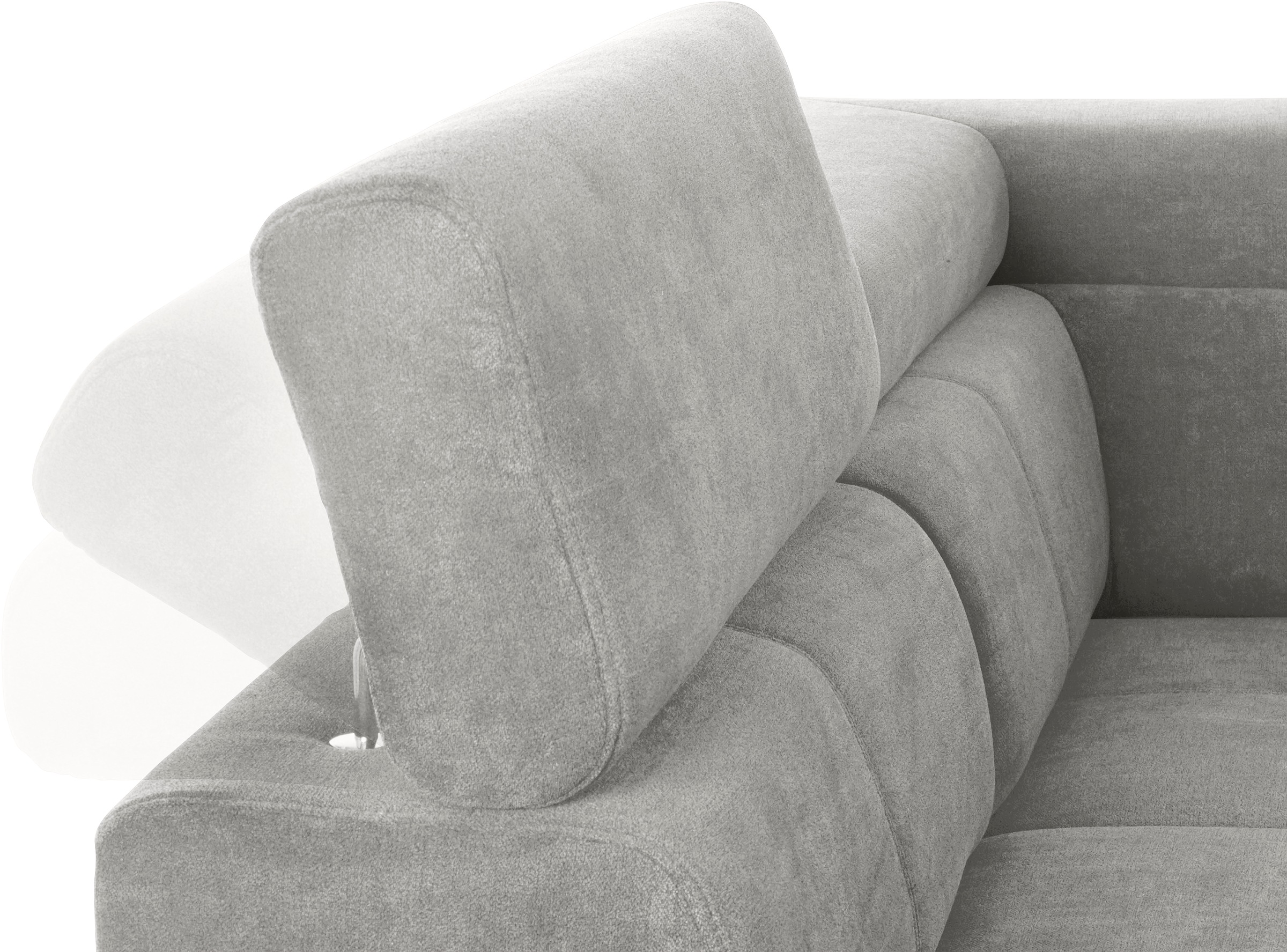 exxpo - sofa fashion Ecksofa »Fiji, L-Form«, mit Kopf- bzw. Rückenverstellung, wahlweise mit Bettfunktion