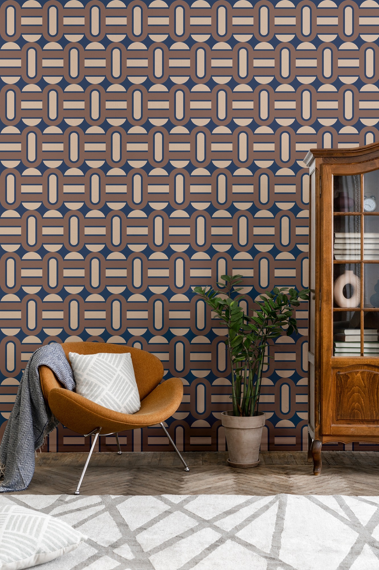 A.S. Création Vliestapete »Retro Chic Grafik-Tapete Mustertapete Retro 3D«, matt, Vintage Vliestapete für Schlafzimmer Küche Wohnzimmer Grafik Design