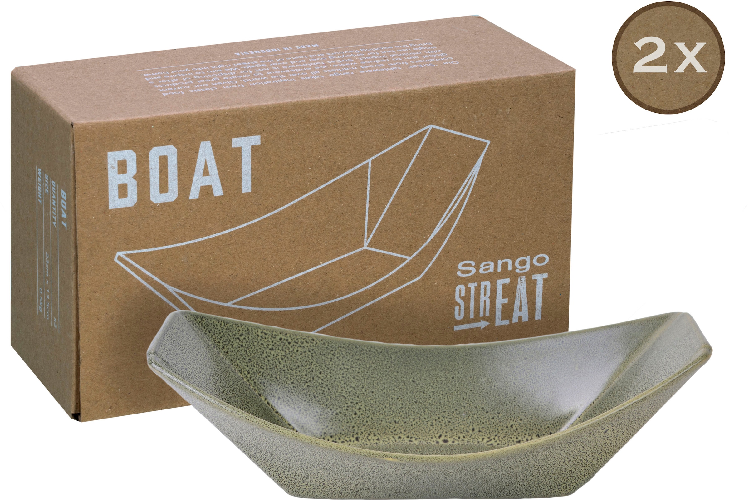 CreaTable Servierschale »Boat«, 2 tlg., aus | BAUR Snackschale, Trend Steinzeug, „Streat Food“ bestellen Topaktueller
