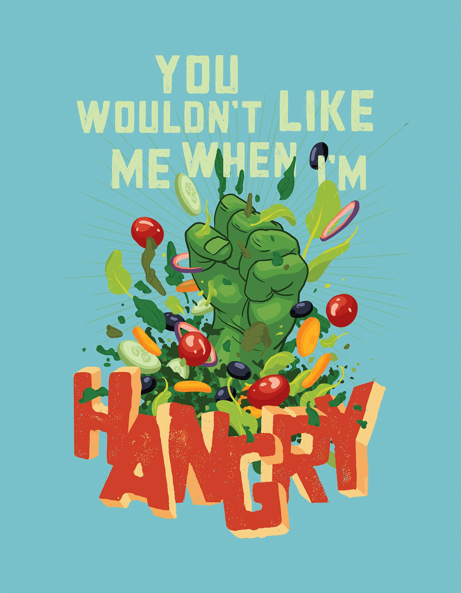 Komar Leinwandbild "Marvel Hangry - Größe 30 x 40 cm", Disney, (1 St., 30 x günstig online kaufen