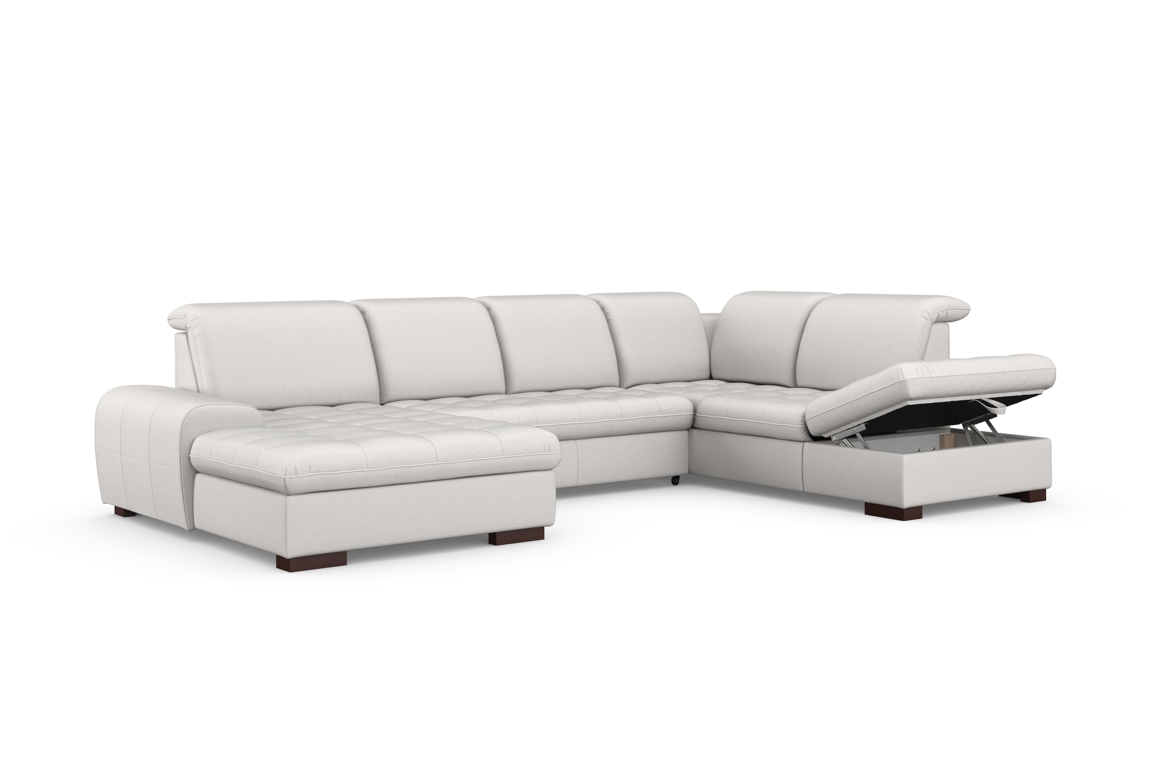 sit&more Wohnlandschaft »Luxor U-Form«, wahlweise mit Bettfunktion, Bettkasten und Kopfteilverstellung