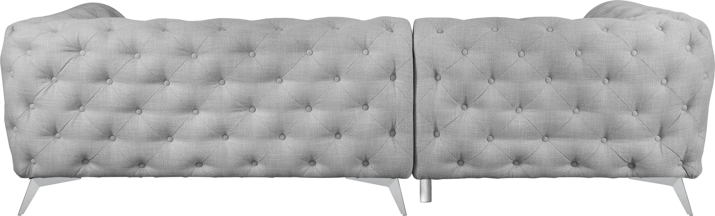 Home affaire Chesterfield-Sofa »Ecksofa GLYNIS L-Form mit Wellenunterfederung, Maße B/T/H 264/204/75cm« aufwändige Knopfheftung, moderne Chesterfield Optik, Fußfarbe wählbar