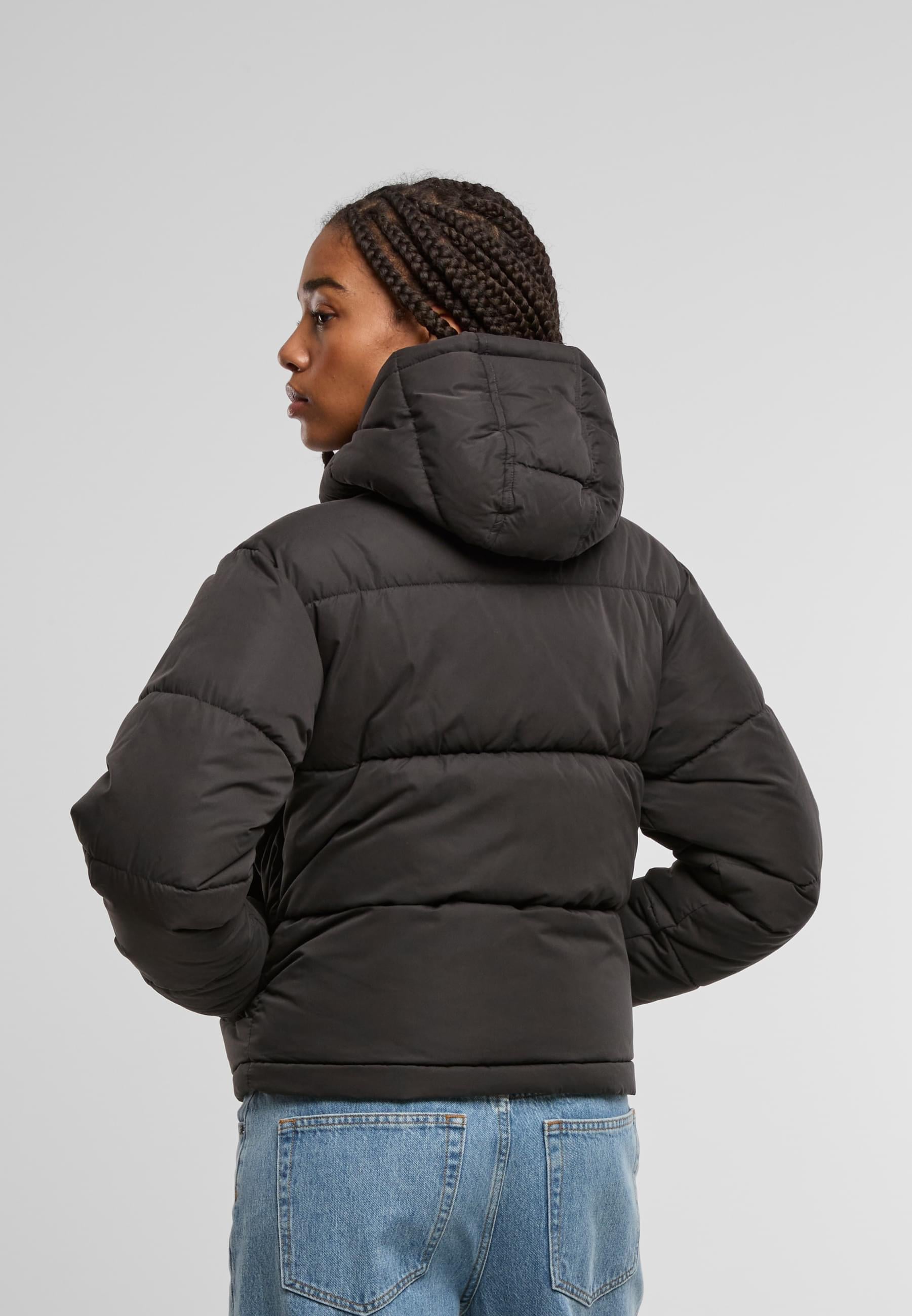 URBAN CLASSICS Winterjacke »Urban Classics Ladies Peached Puffer Jacket With Hood« 1 Stk. tlg. mit Kapuze