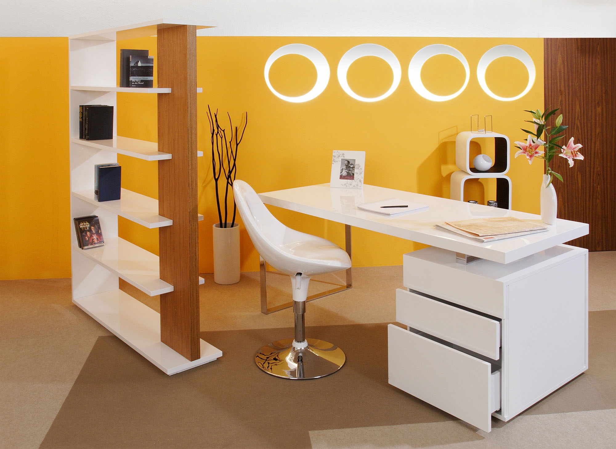 SalesFever Schreibtisch "Varberg - Arbeitsplatz Deluxe Design-Schreibtisch" günstig online kaufen
