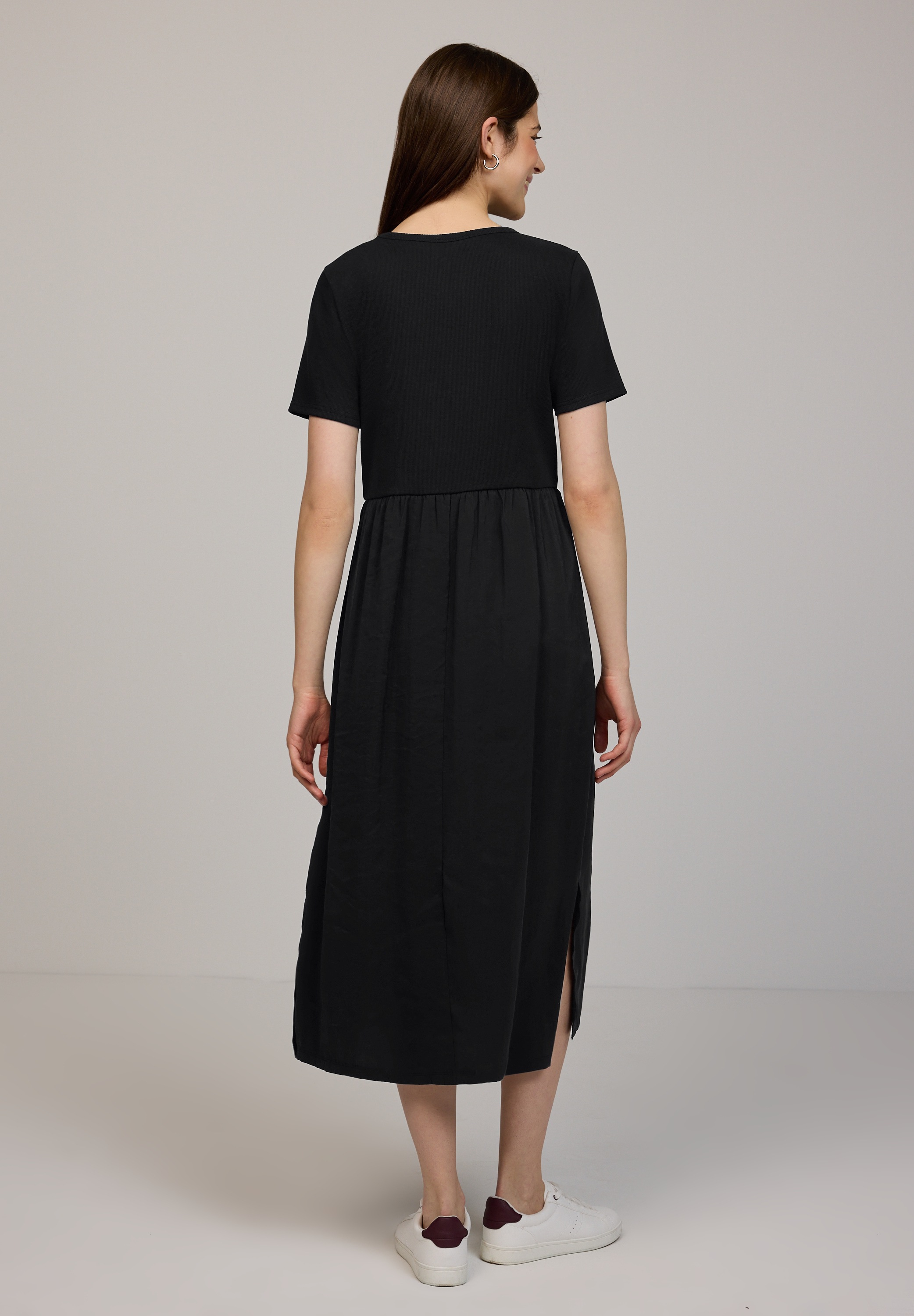 STREET ONE STUDIO Midikleid Ohne Taschen mit Rundhalsausschnitt günstig online kaufen