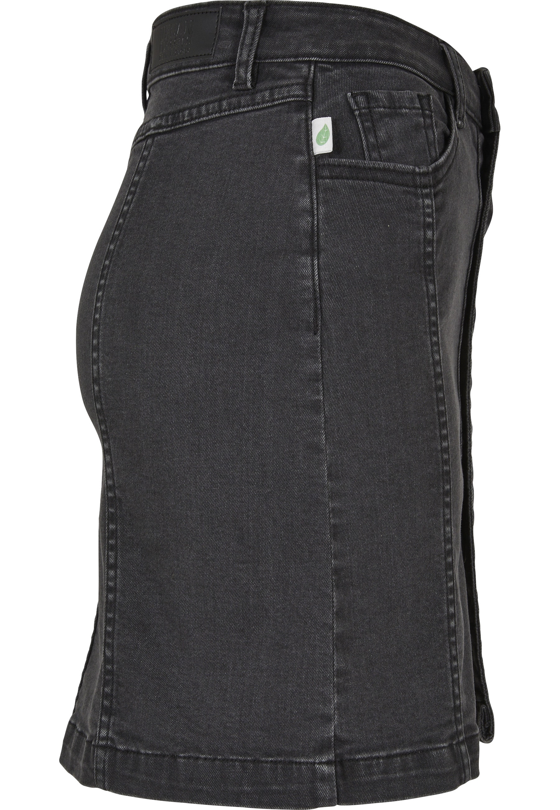 URBAN CLASSICS Sommerrock »Urban Classics Damen Ladies Organic Stretch Button Denim Skirt« 1 Stk.