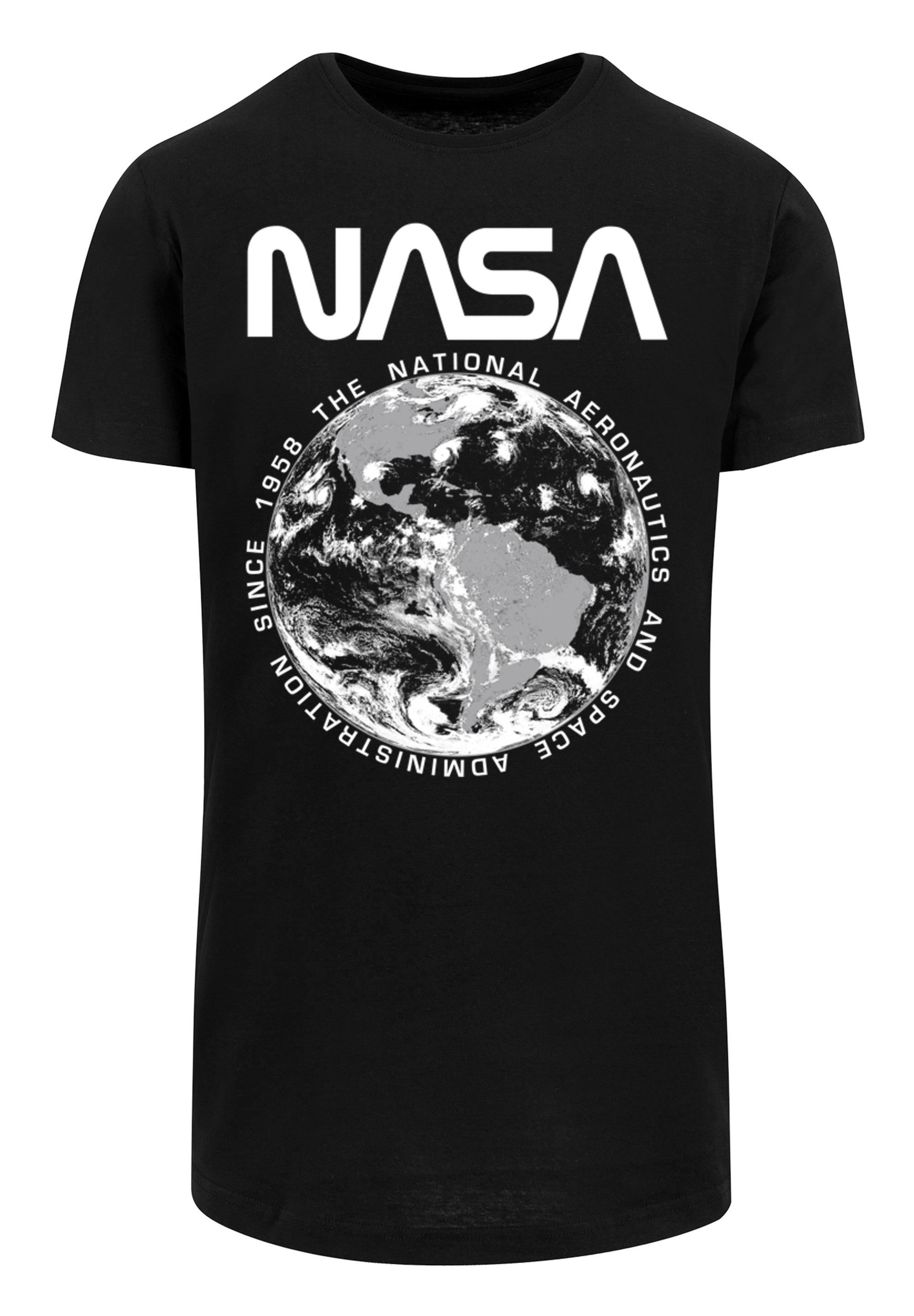 F4NT4STIC T-Shirt »Long Cut T-Shirt 'NASA Planet Earth'«, Herren,Premium Merch,Lang,Longshirt,Bedruckt